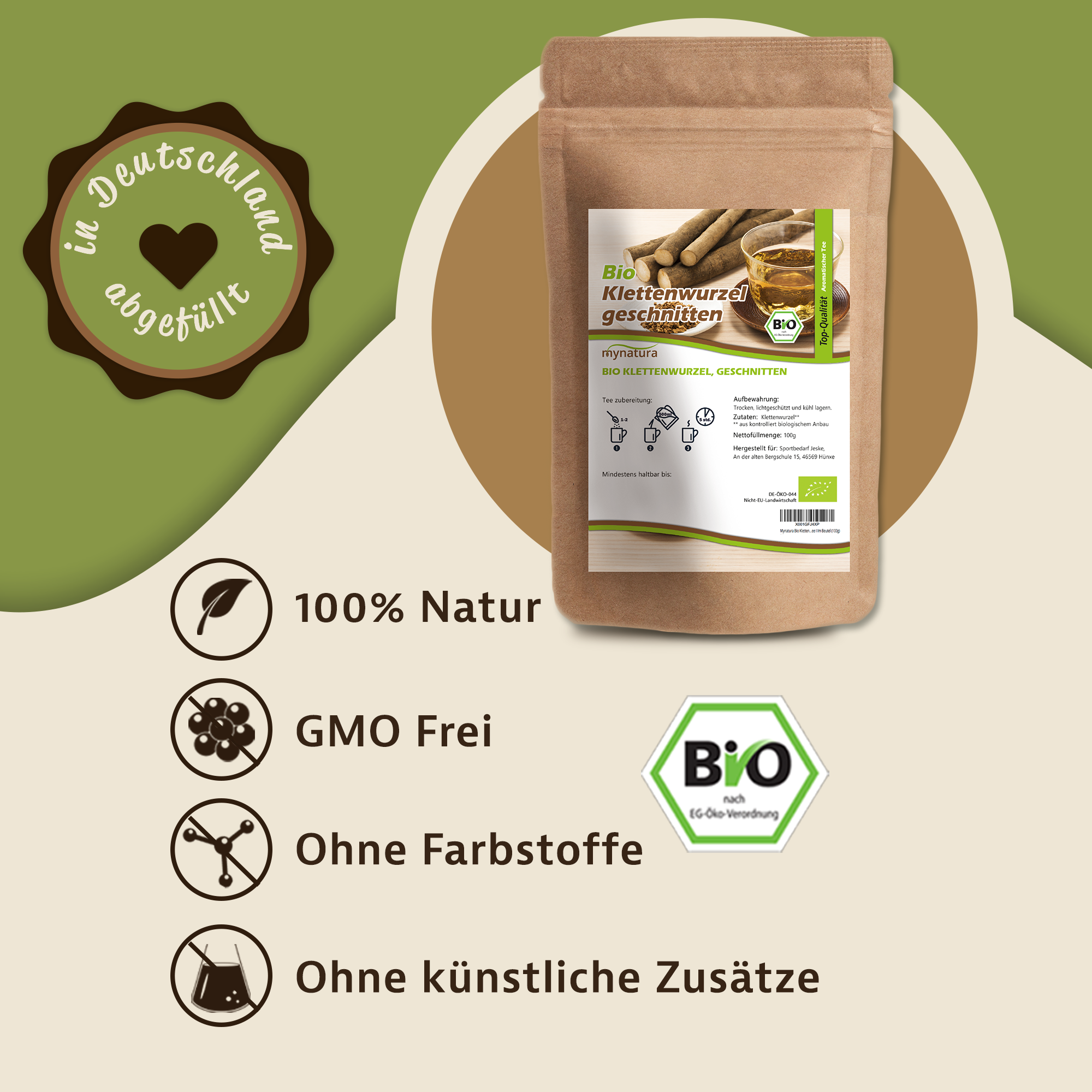 Mynatura Bio Klettenwurzel geschnitten Mynatura Bio Klettenwurzel geschnitten