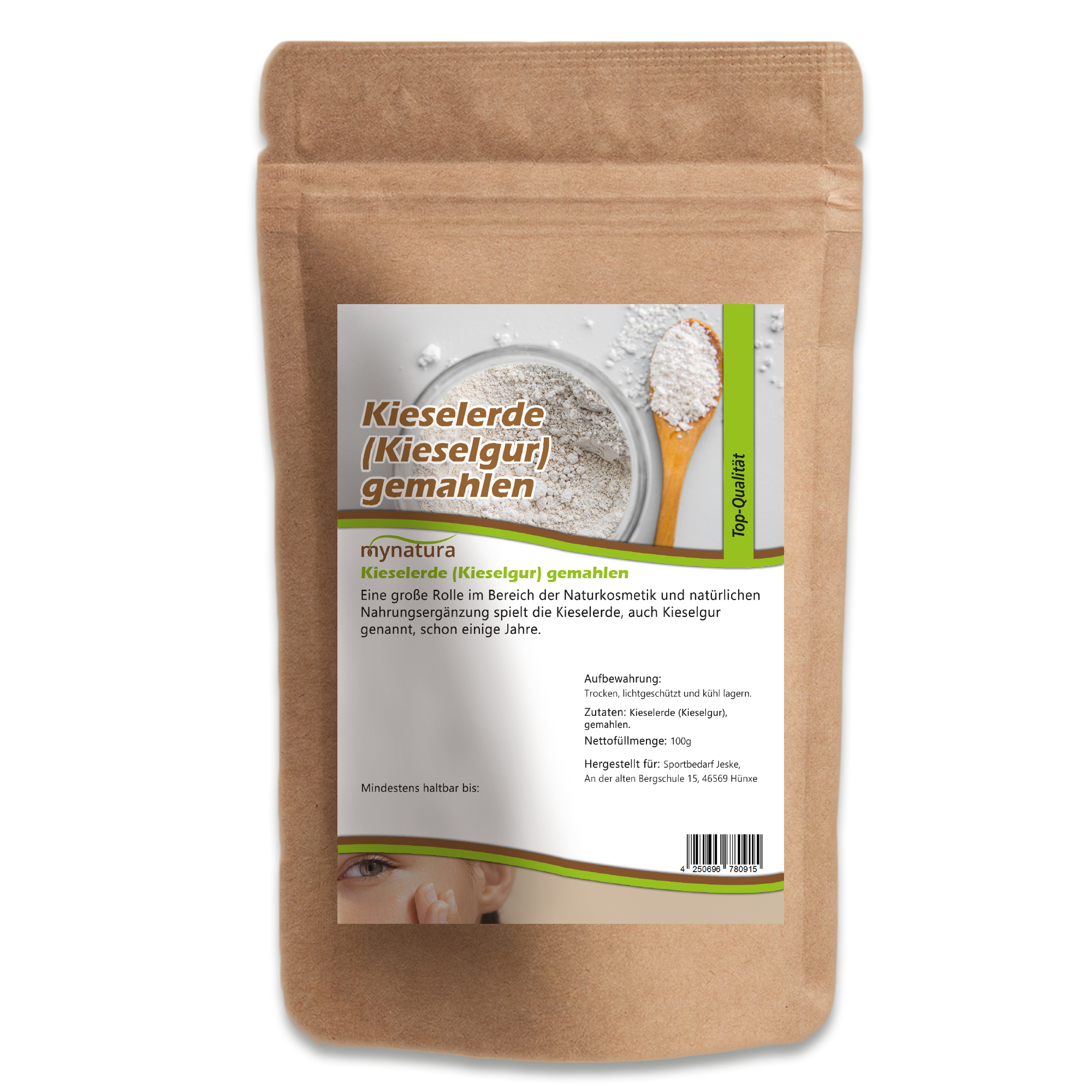 Kieselgur (Diatomeenerde) von mynatura – natürliches Gesteinsmehl für vielseitige Anwendungen 100g