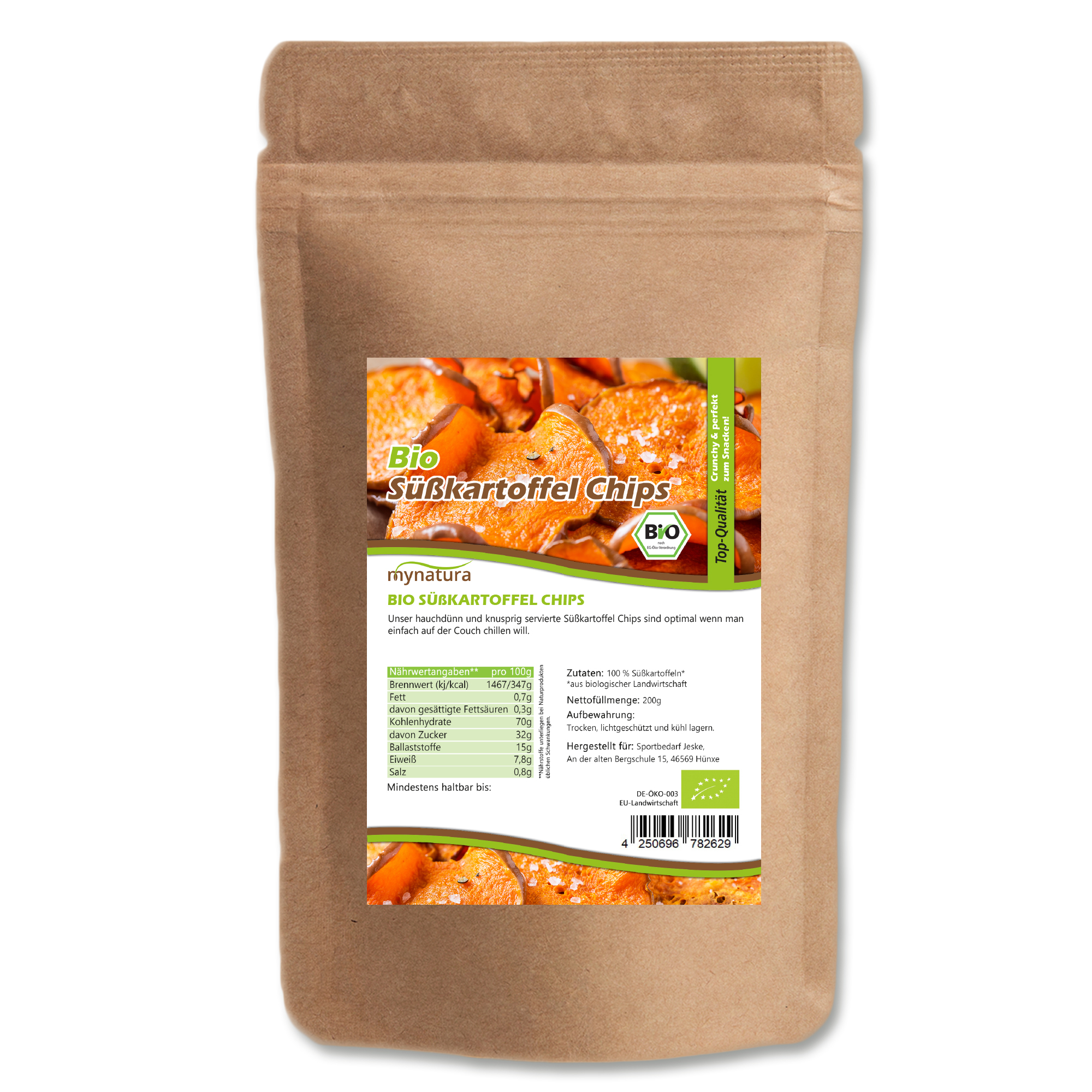 Bio Süßkartoffelchips – Knuspriger Snack aus Ofengerösteten Süßkartoffeln | Mynatura 3x0,2Kg  Bio Süßkartoffelchips – Knuspriger Snack aus Ofengerösteten Süßkartoffeln | Mynatura 3x0,2Kg