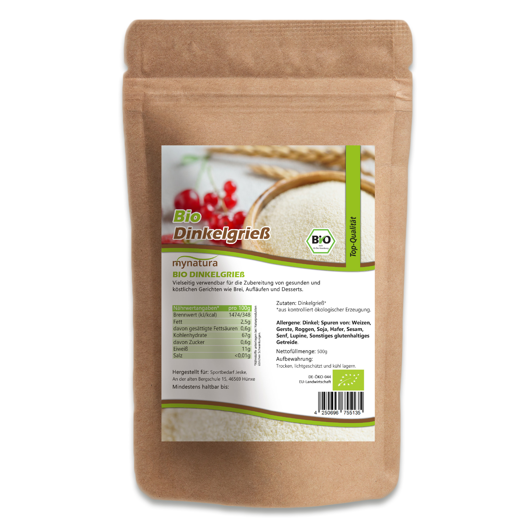 Bio Dinkelgrieß von Mynatura – Vielseitiges Naturprodukt für süße und herzhafte Gerichte | Dinkel gemahlen, vegan & nachhaltig 1000g Bio Dinkelgrieß von Mynatura – Vielseitiges Naturprodukt für süße und herzhafte Gerichte | Dinkel gemahlen, vegan & nachhaltig 1000g