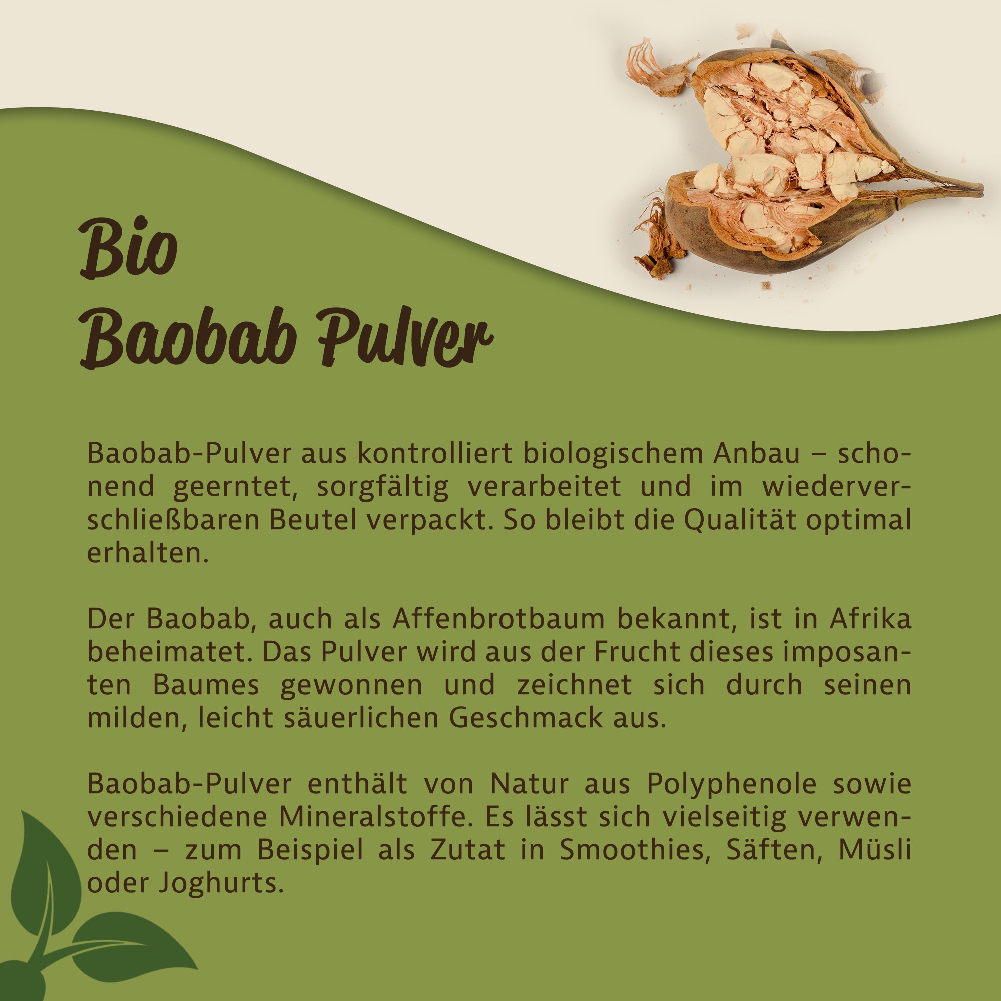 Mynatura Bio Baobab Pulver 1Kg Mynatura Bio Baobab Pulver 1Kg