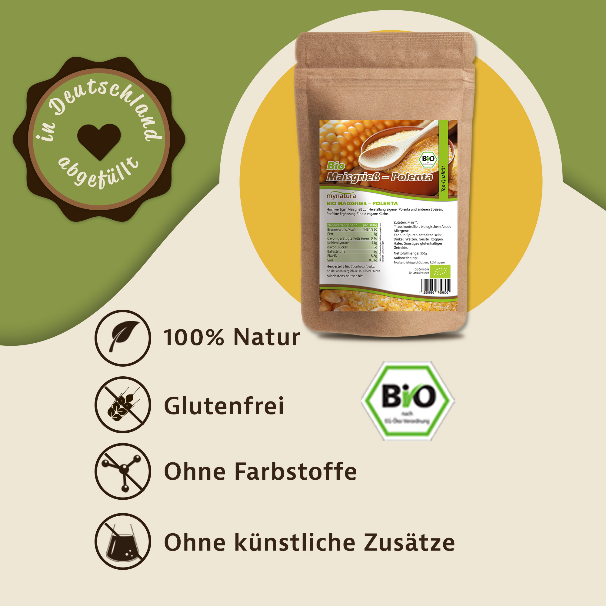 Mynatura Bio Maisgrieß 1000g