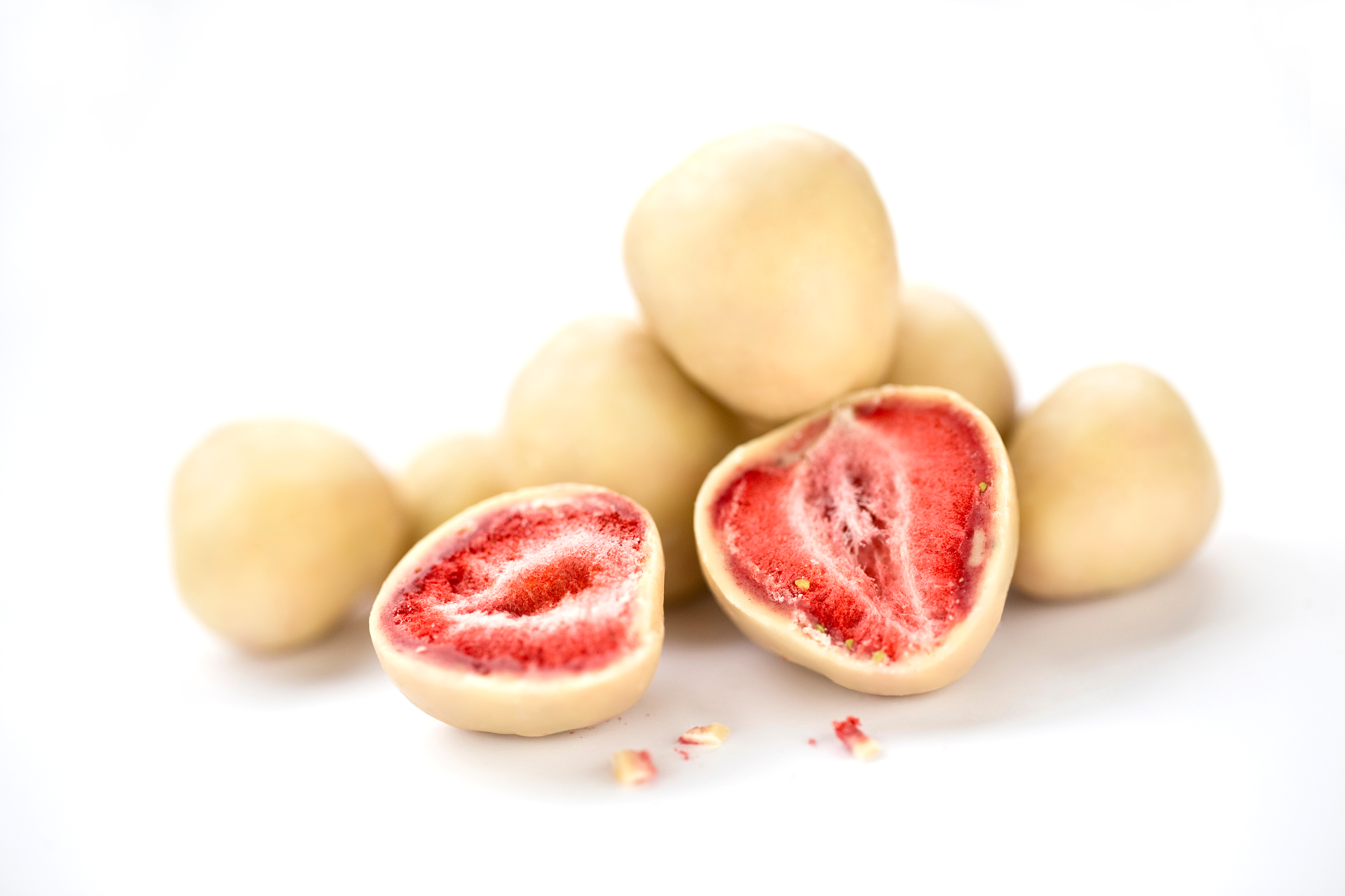 Mynatura Schokofrüchtchen - Früchte mit leckerem Schokomantel SET weiße Schokolade