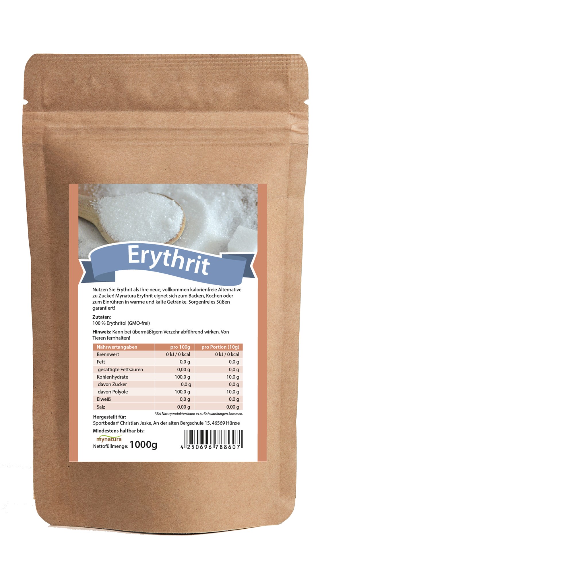 Mynatura Erythrit Zuckerersatz 1 Kg