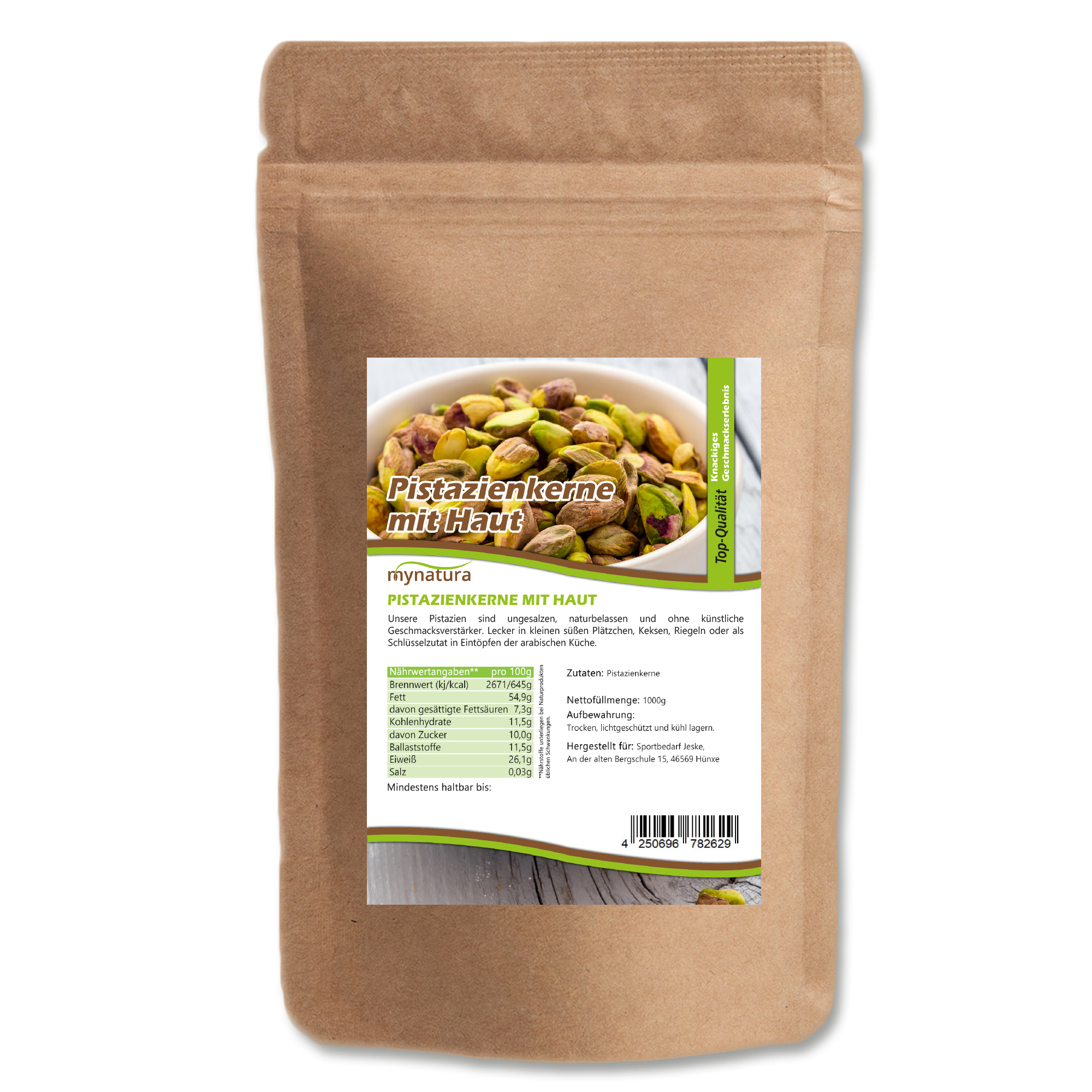 Mynatura Pistazienkerne, mit Haut 1kg