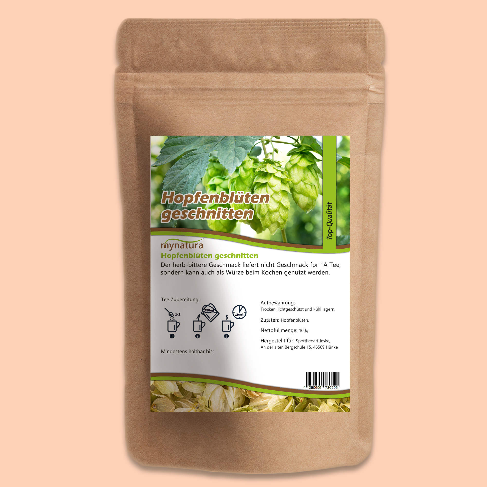 Hopfenblüten geschnitten kaufen | Naturreine Qualität von Mynatura | Aromatisch & vielseitig verwendbar 250g