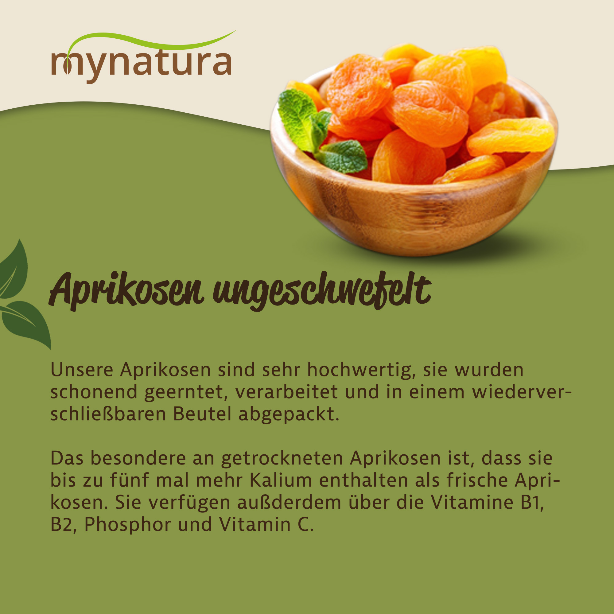 Getrocknete Aprikosen ungeschwefelt – natürliche Süße in Premiumqualität | mynatura 1Kg Getrocknete Aprikosen ungeschwefelt – natürliche Süße in Premiumqualität | mynatura 1Kg