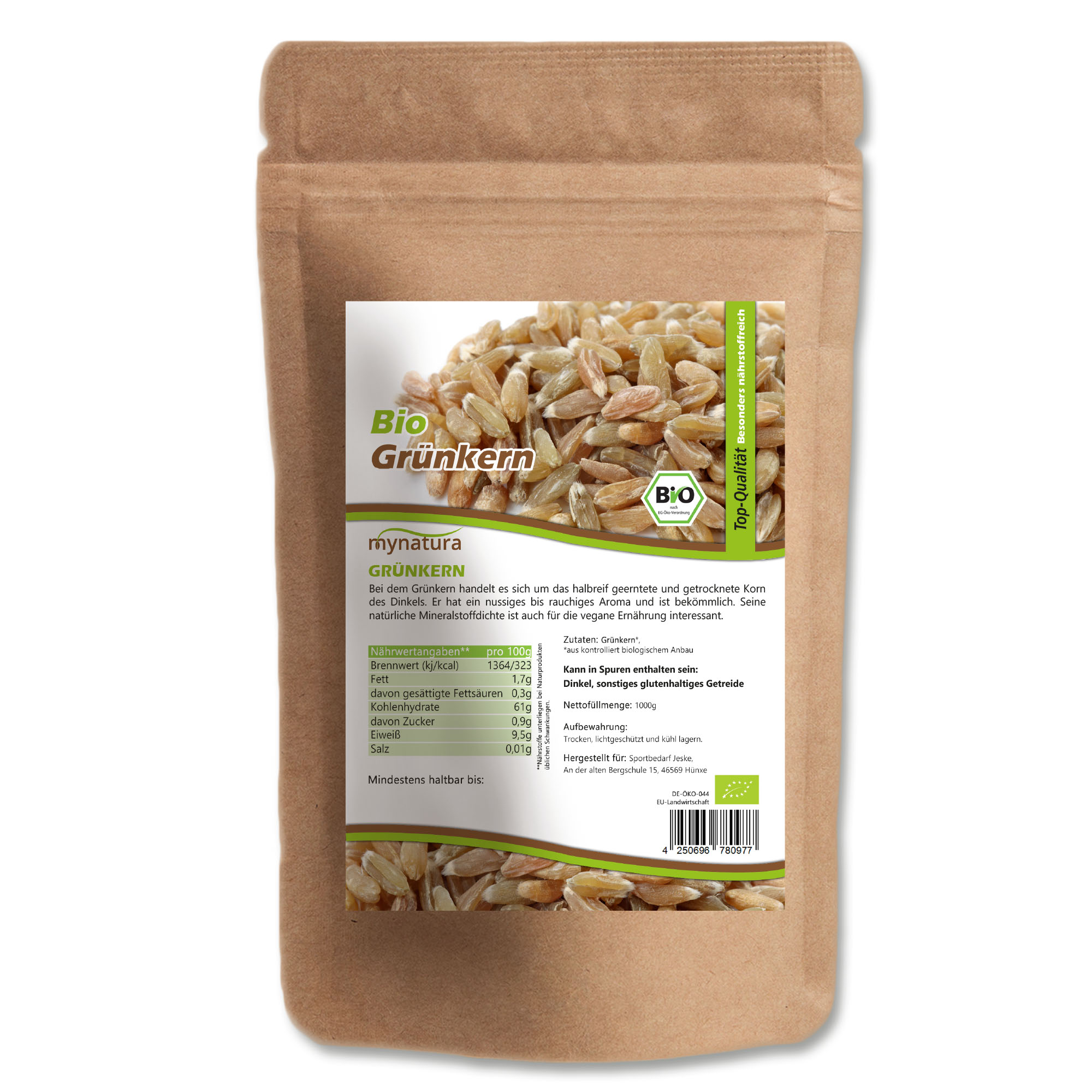 Bio Grünkern kaufen – Traditionelles Dinkelprodukt für Suppen, Bratlinge & mehr | Mynatura 1Kg Bio Grünkern kaufen – Traditionelles Dinkelprodukt für Suppen, Bratlinge & mehr | Mynatura 1Kg