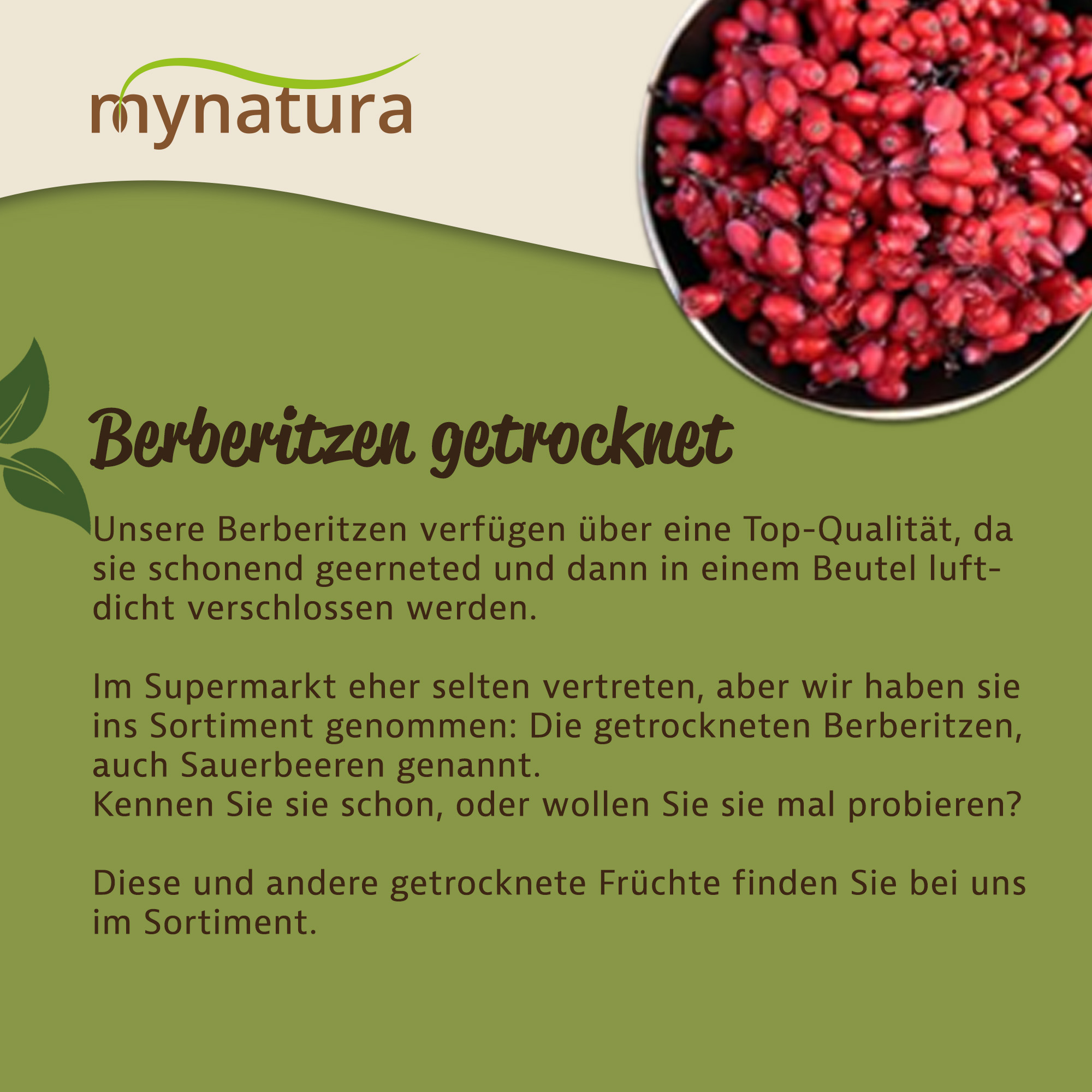 Mynatura Berberitzen getrocknet 1Kg