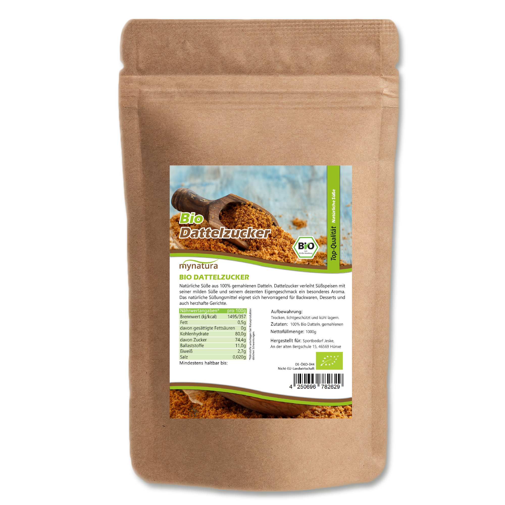 Bio Dattelzucker – natürlicher Zuckerersatz aus 100 % gemahlenen Datteln | unraffiniert, vegan & nachhaltig 1Kg Bio Dattelzucker – natürlicher Zuckerersatz aus 100 % gemahlenen Datteln | unraffiniert, vegan & nachhaltig 1Kg