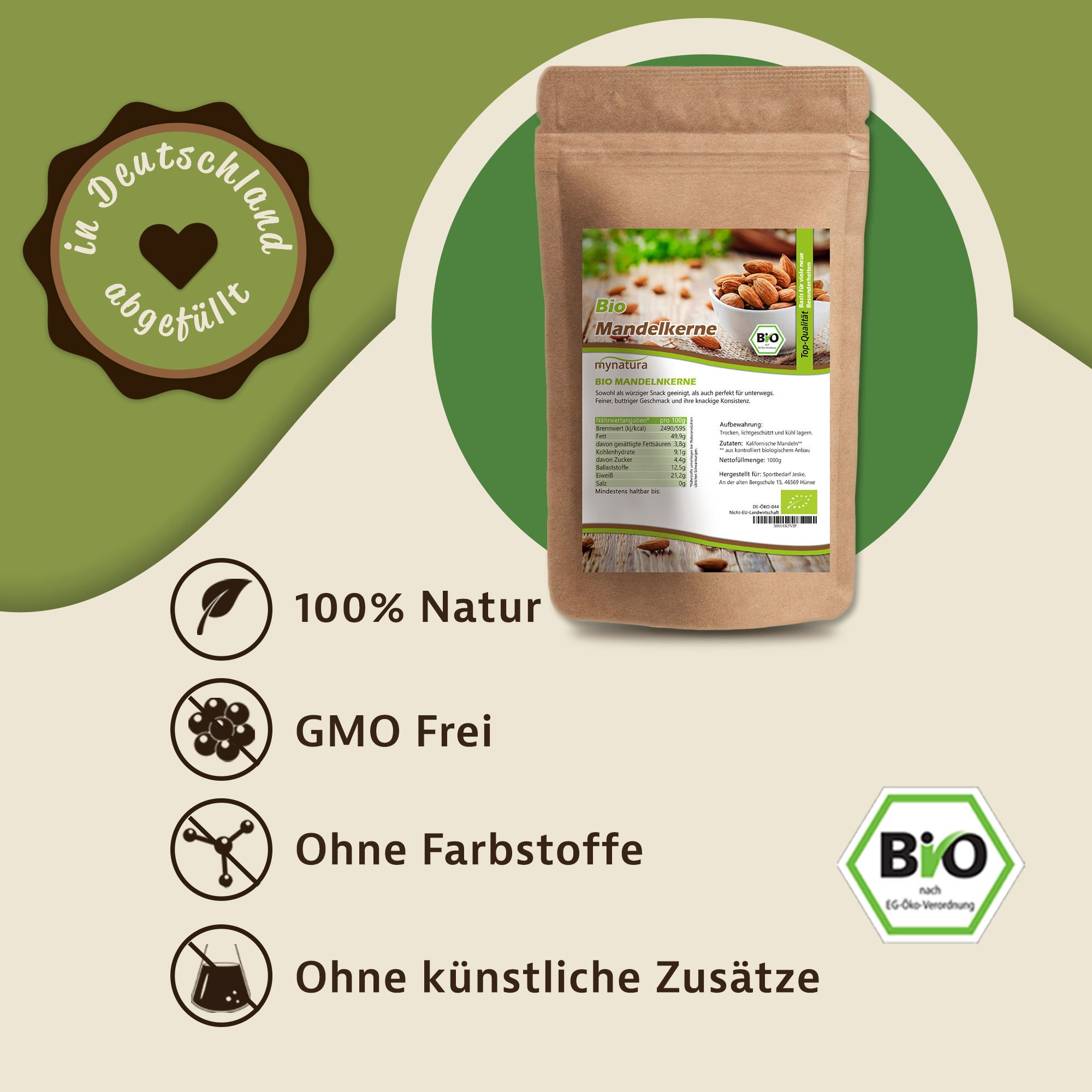 Mandelkerne kaufen – Wissenswertes zu Sorten, Verwendung & mynatura Bio-Qualität 1Kg Mandelkerne kaufen – Wissenswertes zu Sorten, Verwendung & mynatura Bio-Qualität 1Kg