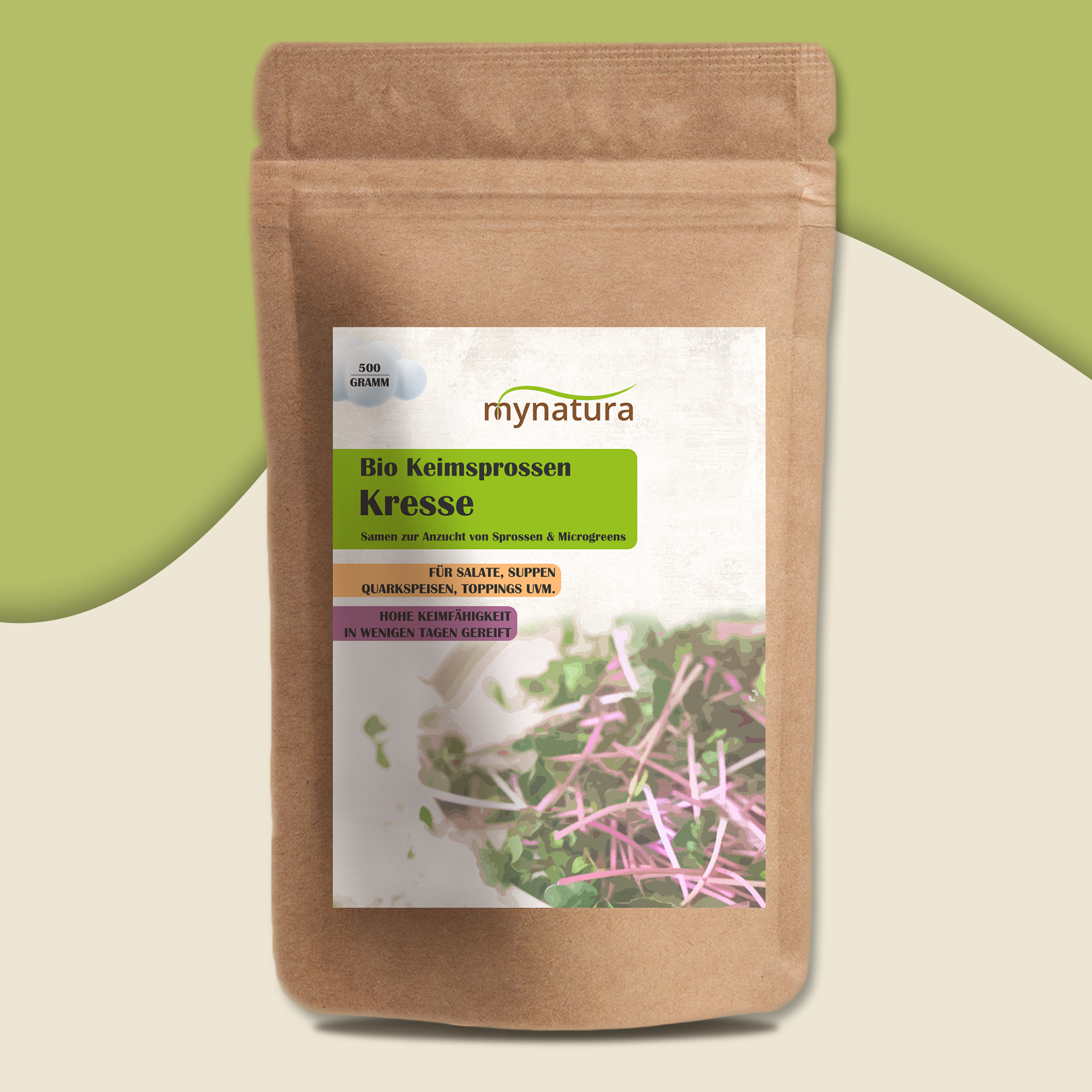Mynatura Bio Kresse Keimsprossen Gemüse (500g)