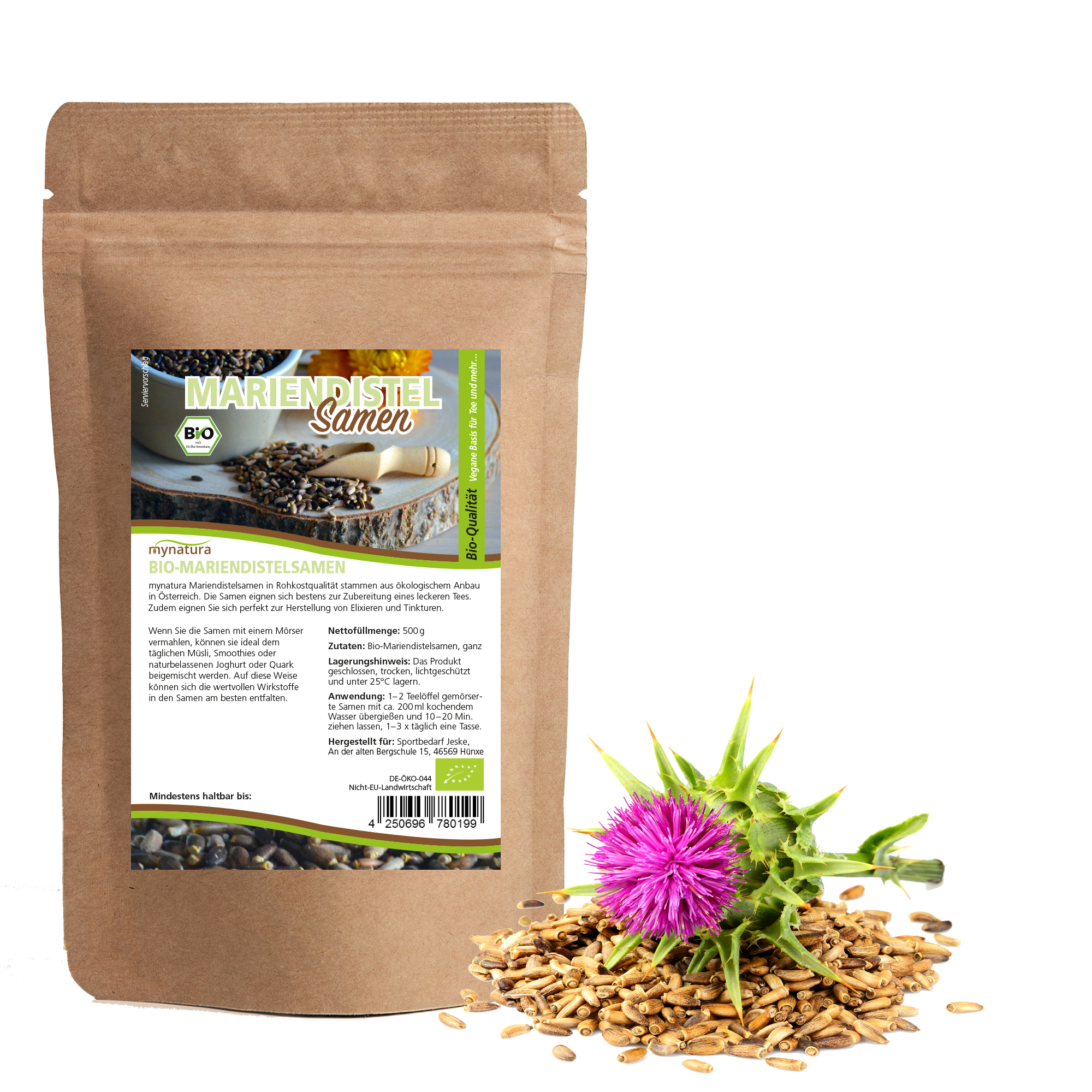 Bio Mariendistelsamen von Mynatura – Naturbelassen & Vielseitig Einsetzbar 0,5Kg Bio Mariendistelsamen von Mynatura – Naturbelassen & Vielseitig Einsetzbar 0,5Kg