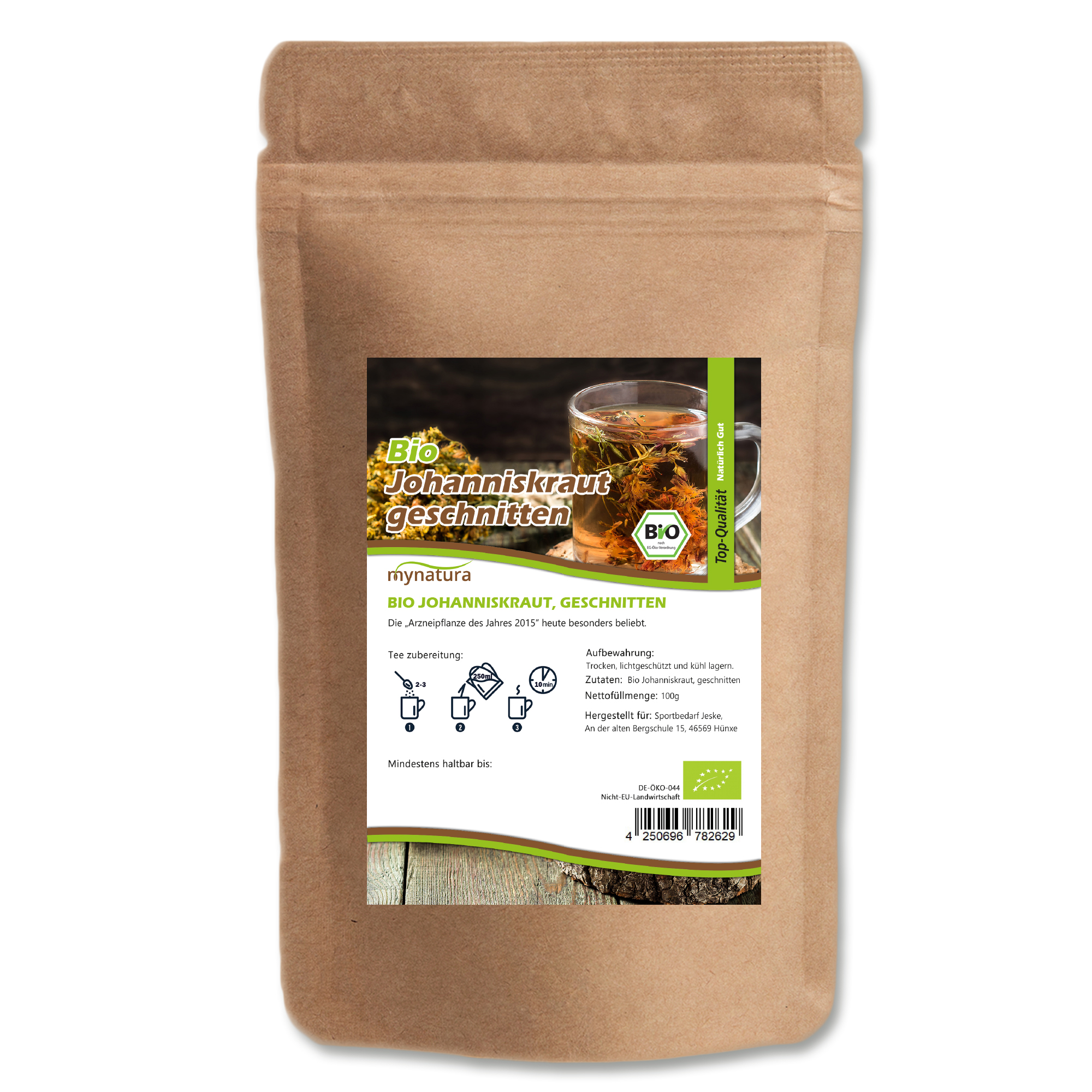 Mynatura Bio Johanniskraut geschnitten (250g)