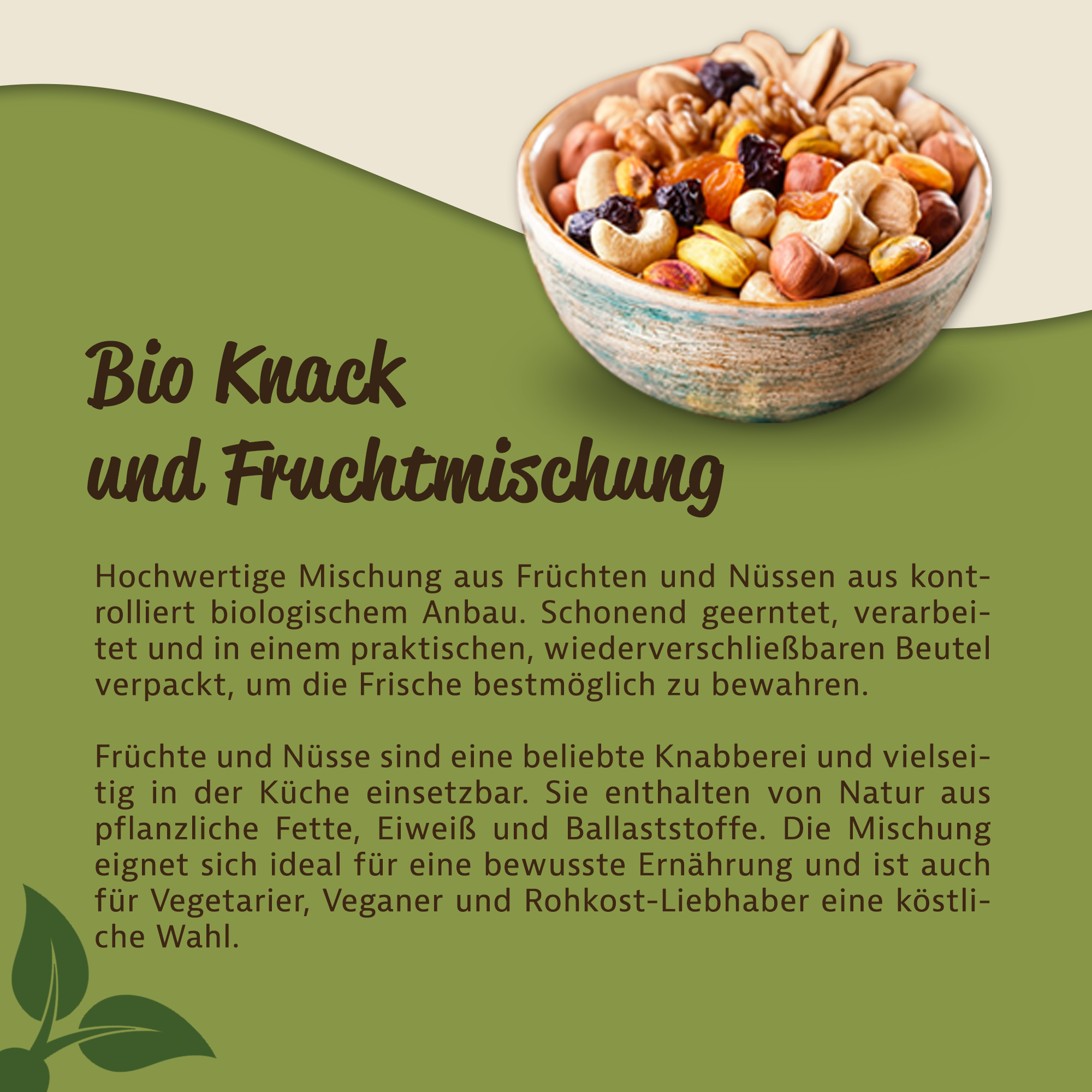 Mynatura Bio Knack- und Fruchtmischung