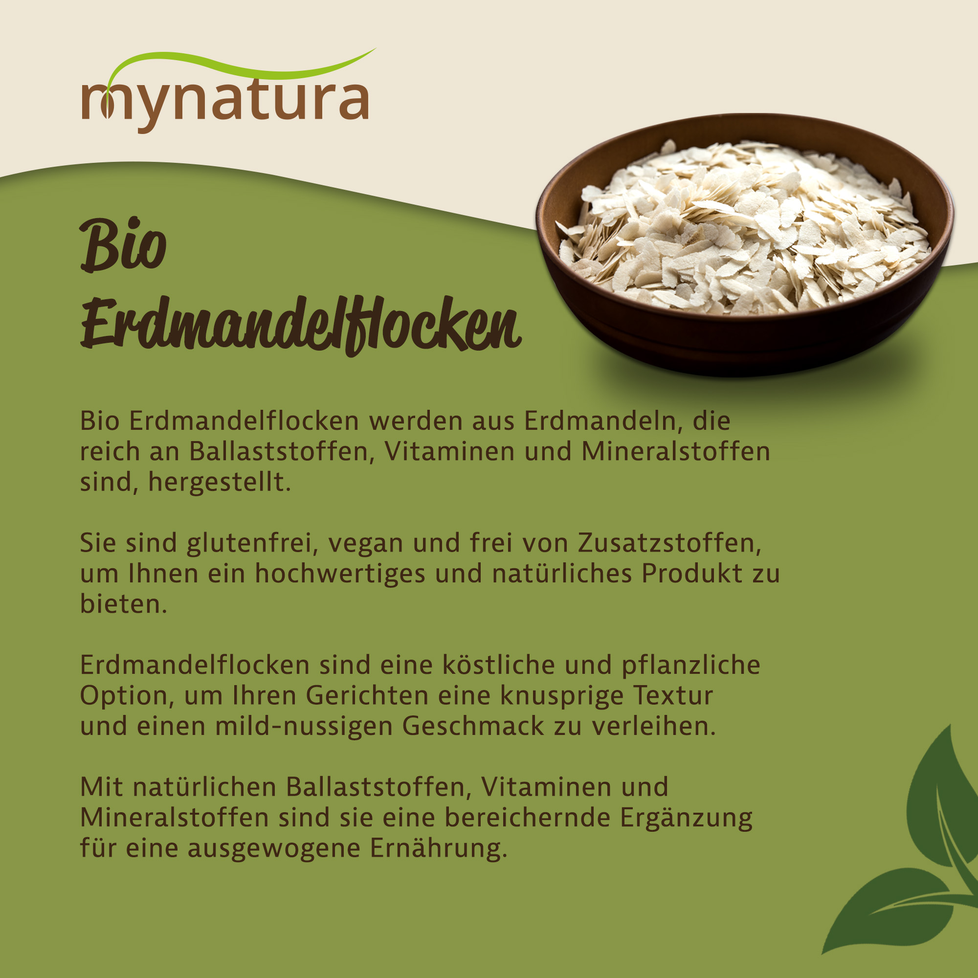 Mynatura Bio Erdmandelflocken (1000g)