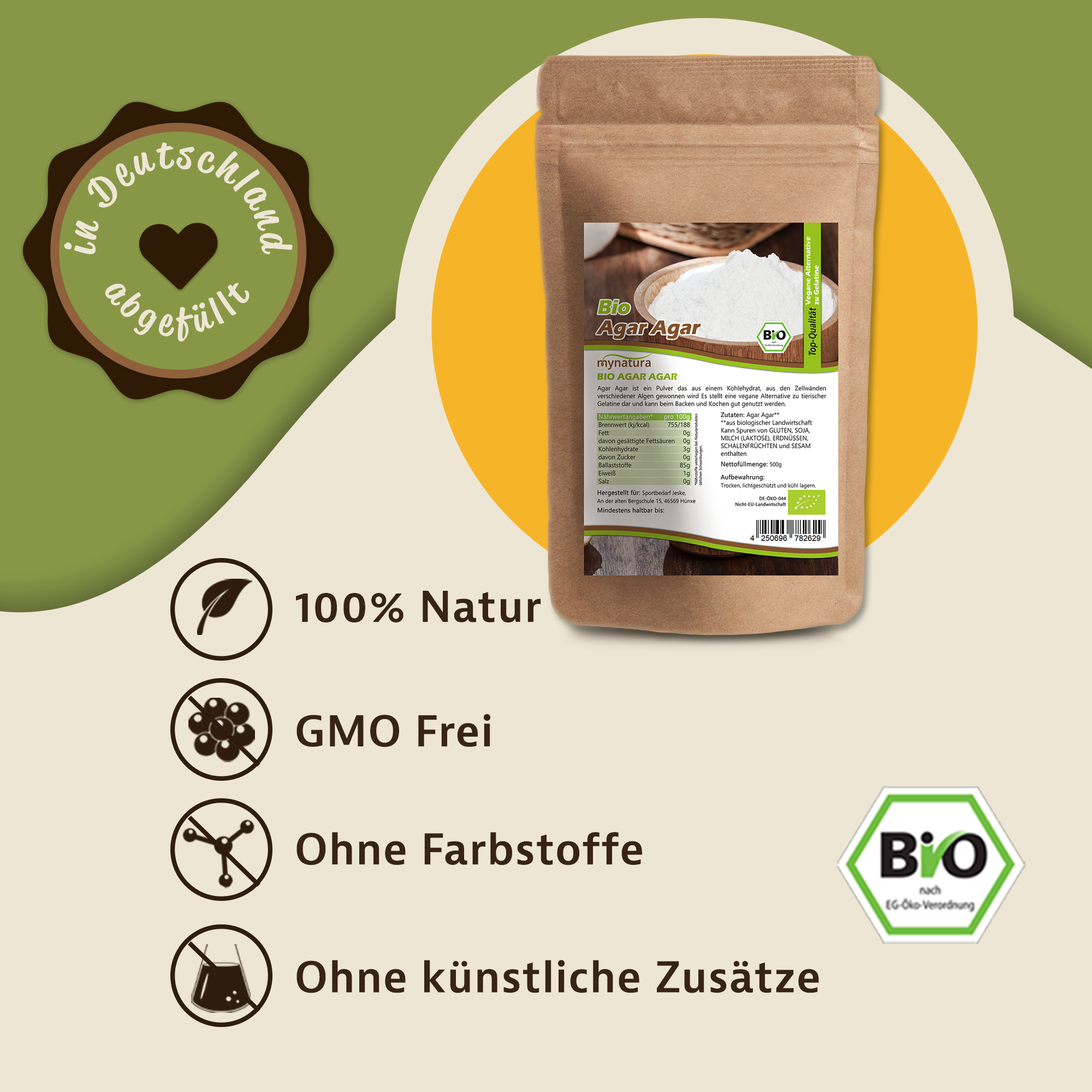 Agar Agar – Pflanzliches Geliermittel & vegane Alternative zu Gelatine | Mynatura