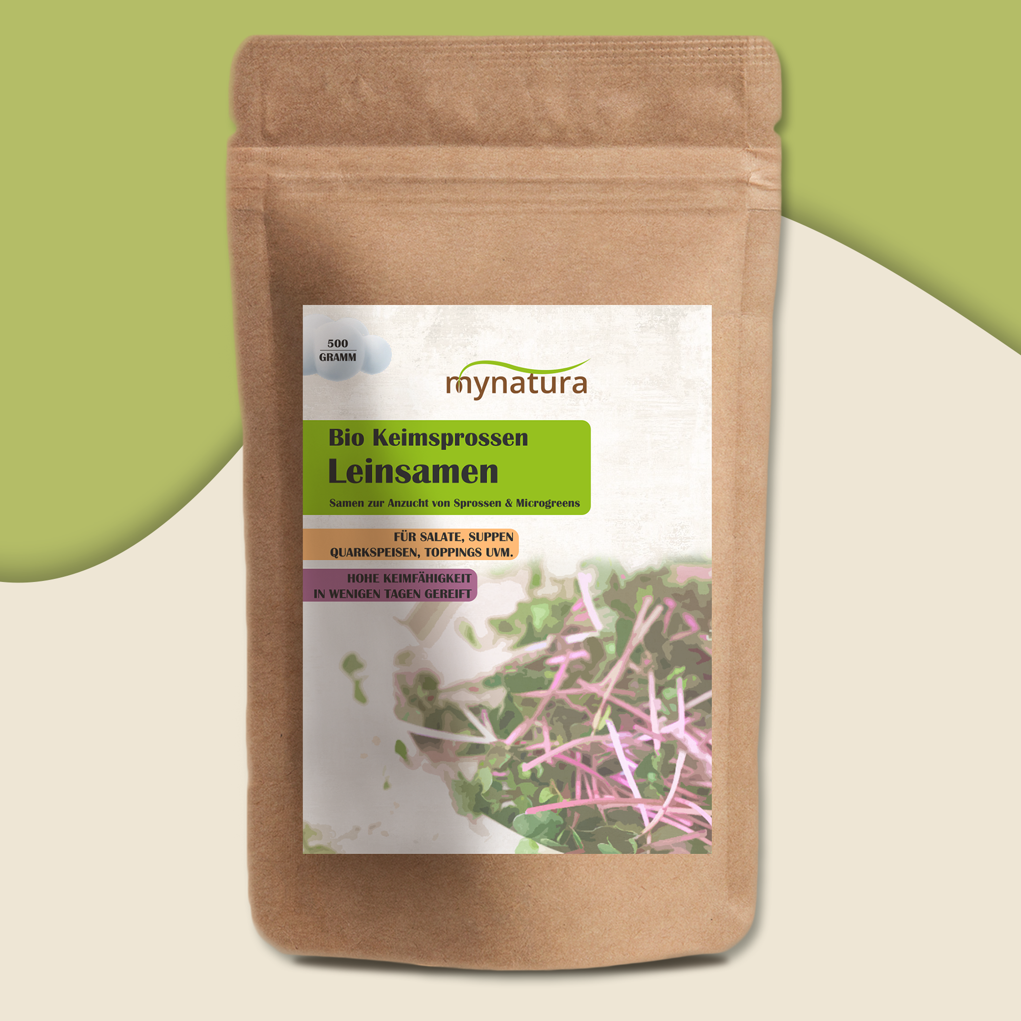 Mynatura Bio Leinsamen Keimsprossen 500g