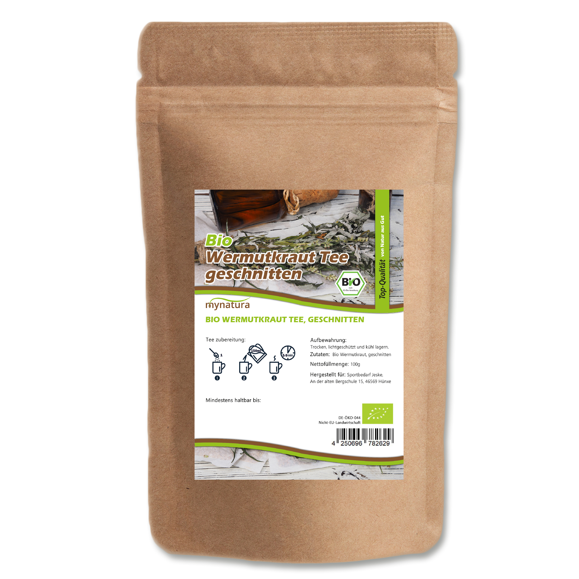 Geschnittenes Bio Wermutkraut – Aromatisches Kraut für Tee, Tinkturen und Absinth 0,1Kg