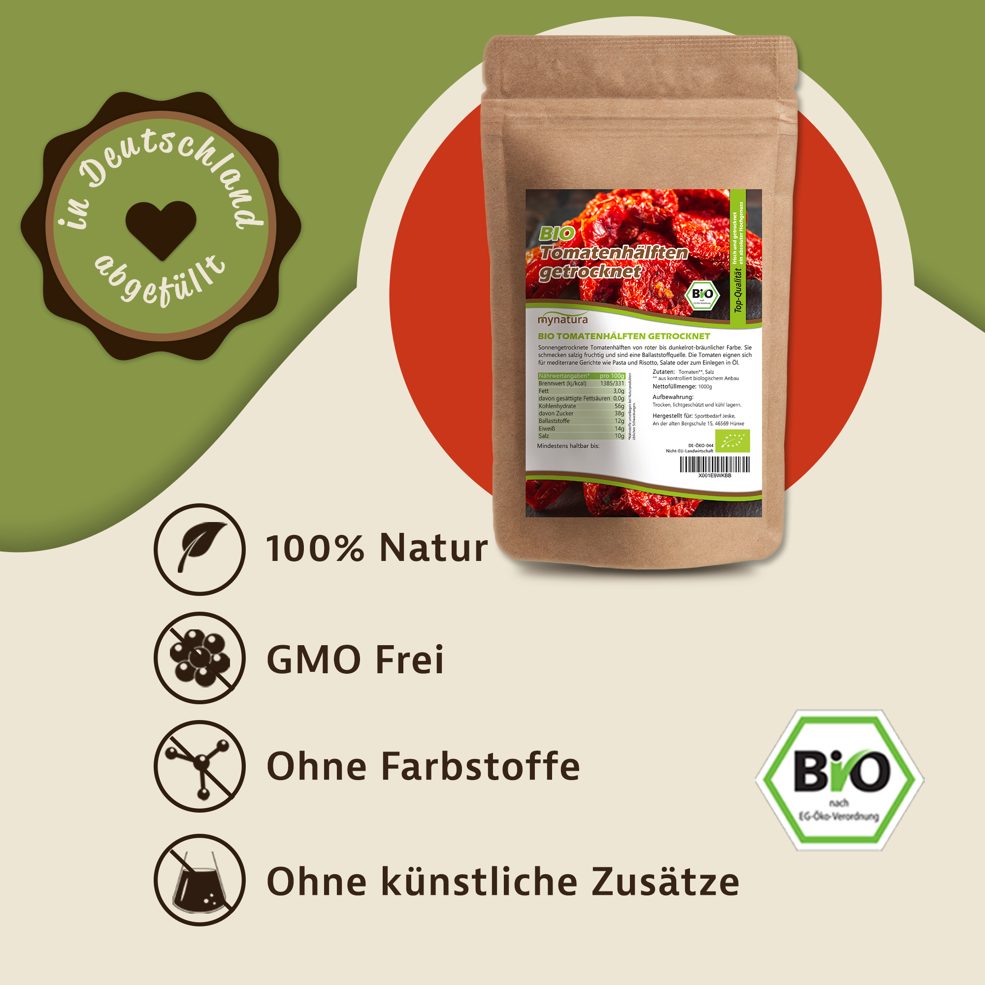 Mynatura Bio Tomatenhälften getrocknet Mynatura Bio Tomatenhälften getrocknet