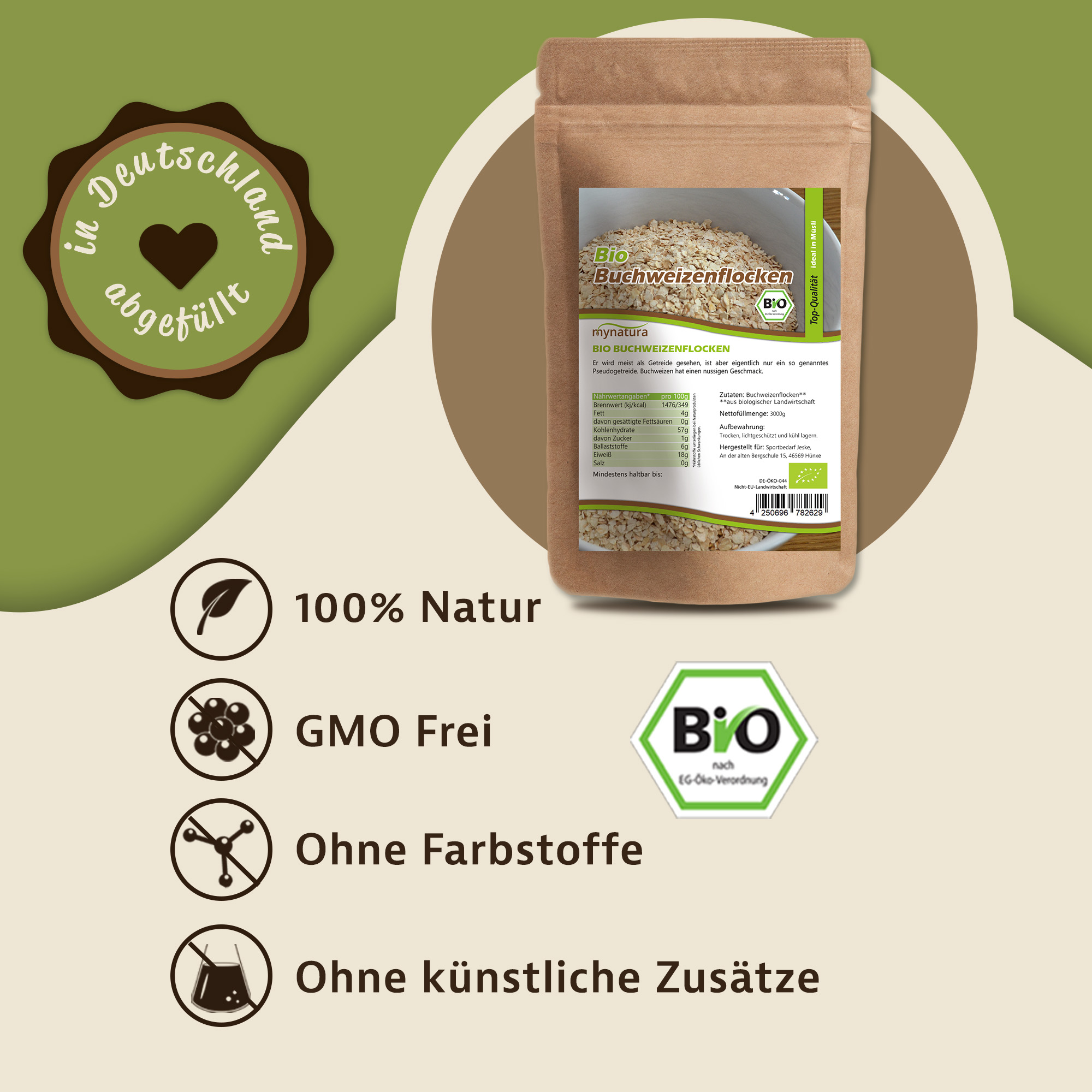 Mynatura Bio Buchweizenflocken 3kg