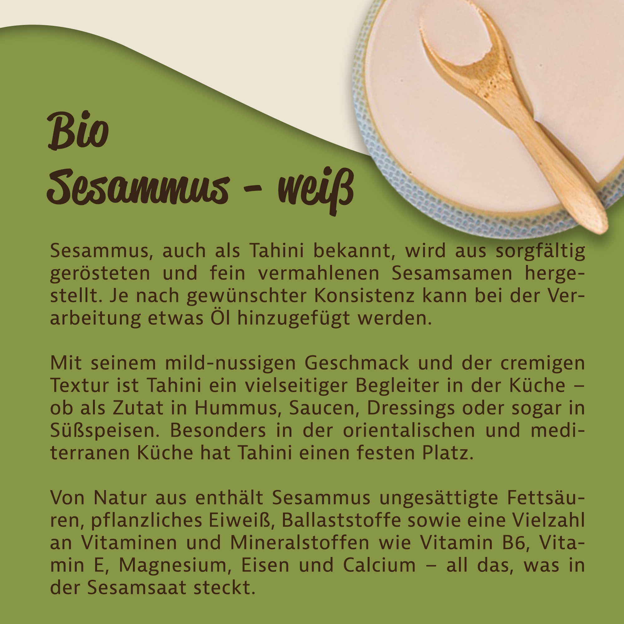 Bio Sesammus (Tahini) – cremig, nussig & vielseitig für Hummus, Dressings und Süßspeisen 2x0,5Kg Bio Sesammus (Tahini) – cremig, nussig & vielseitig für Hummus, Dressings und Süßspeisen 2x0,5Kg