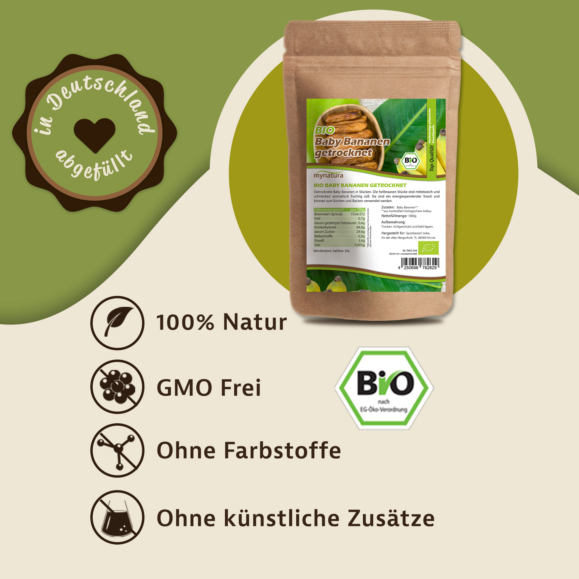 Mynatura Bio Mini-Bananen getrocknet