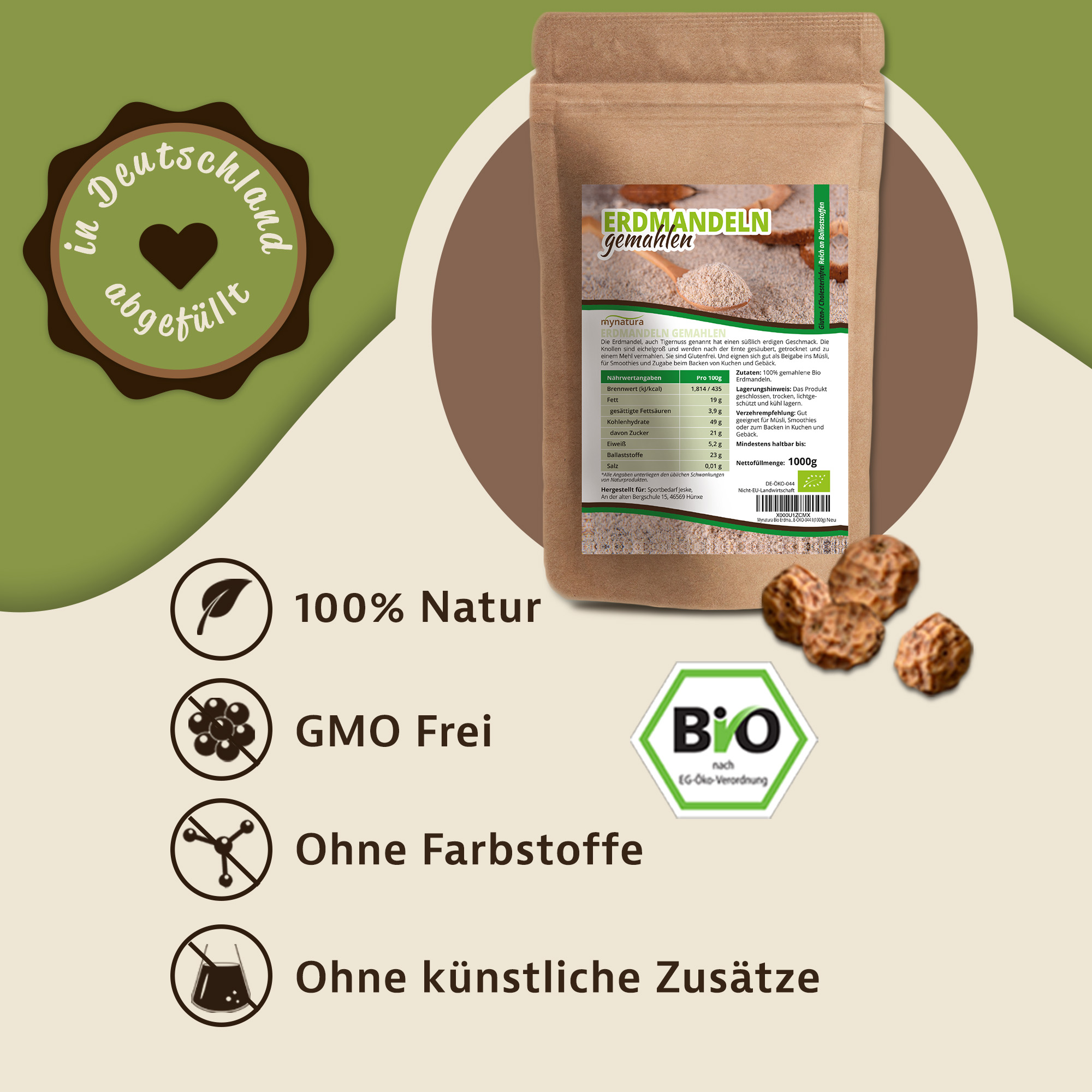 Mynatura Bio Erdmandelmehl 1Kg