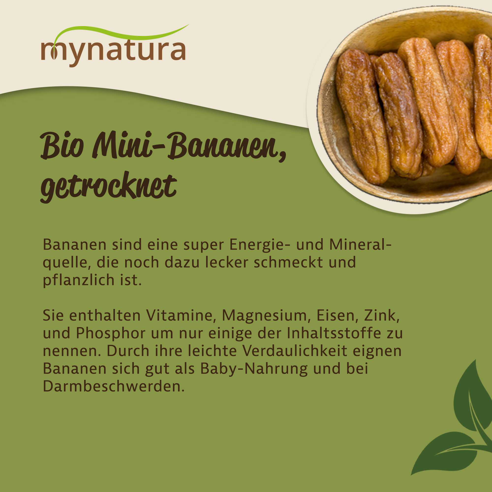 Mynatura Bio Mini-Bananen getrocknet