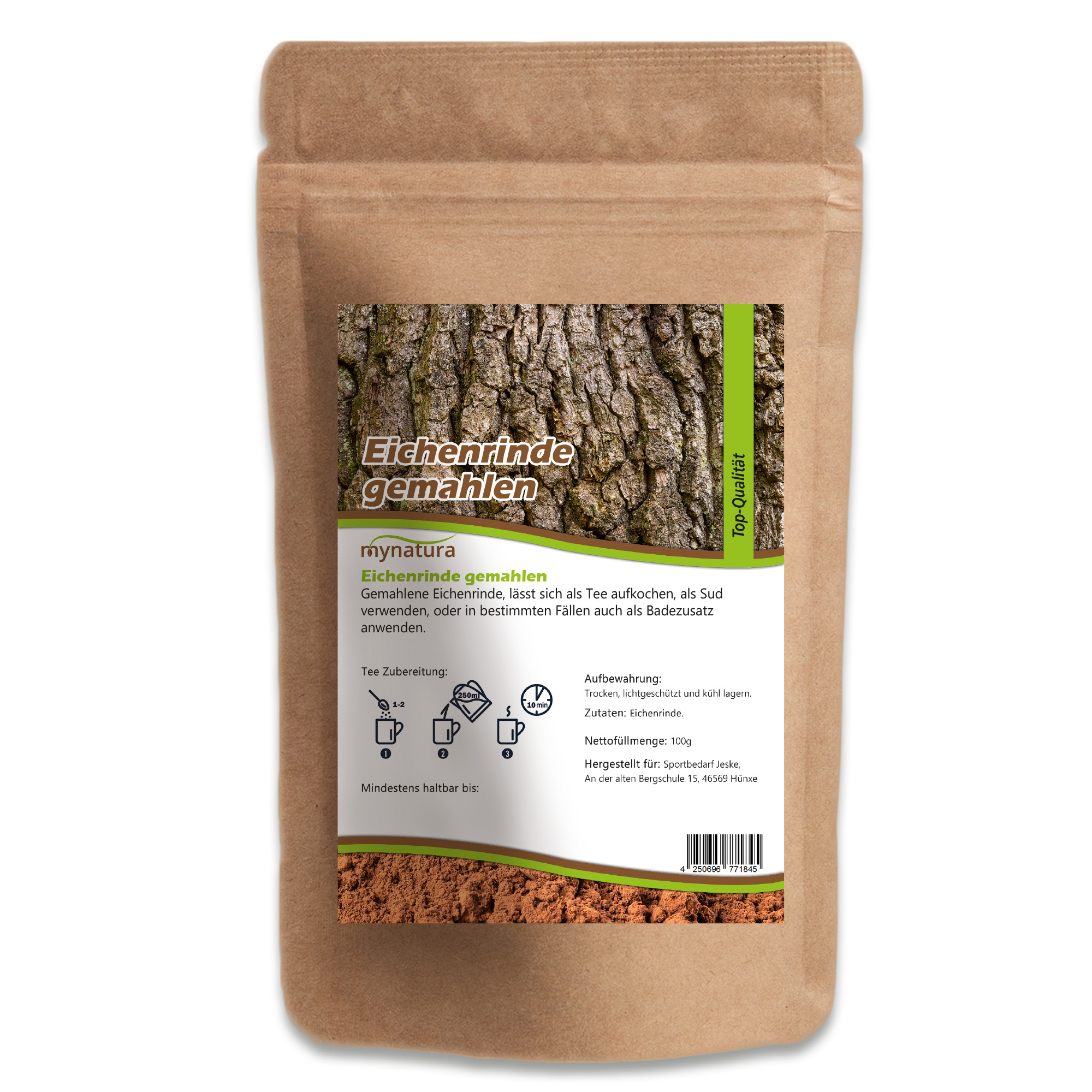 Mynatura Eichenrinde gemahlen – Naturprodukt aus kontrolliertem Anbau | Vegane Ernährung | Nachhaltiges Rindenpulver 250g Mynatura Eichenrinde gemahlen – Naturprodukt aus kontrolliertem Anbau | Vegane Ernährung | Nachhaltiges Rindenpulver 250g