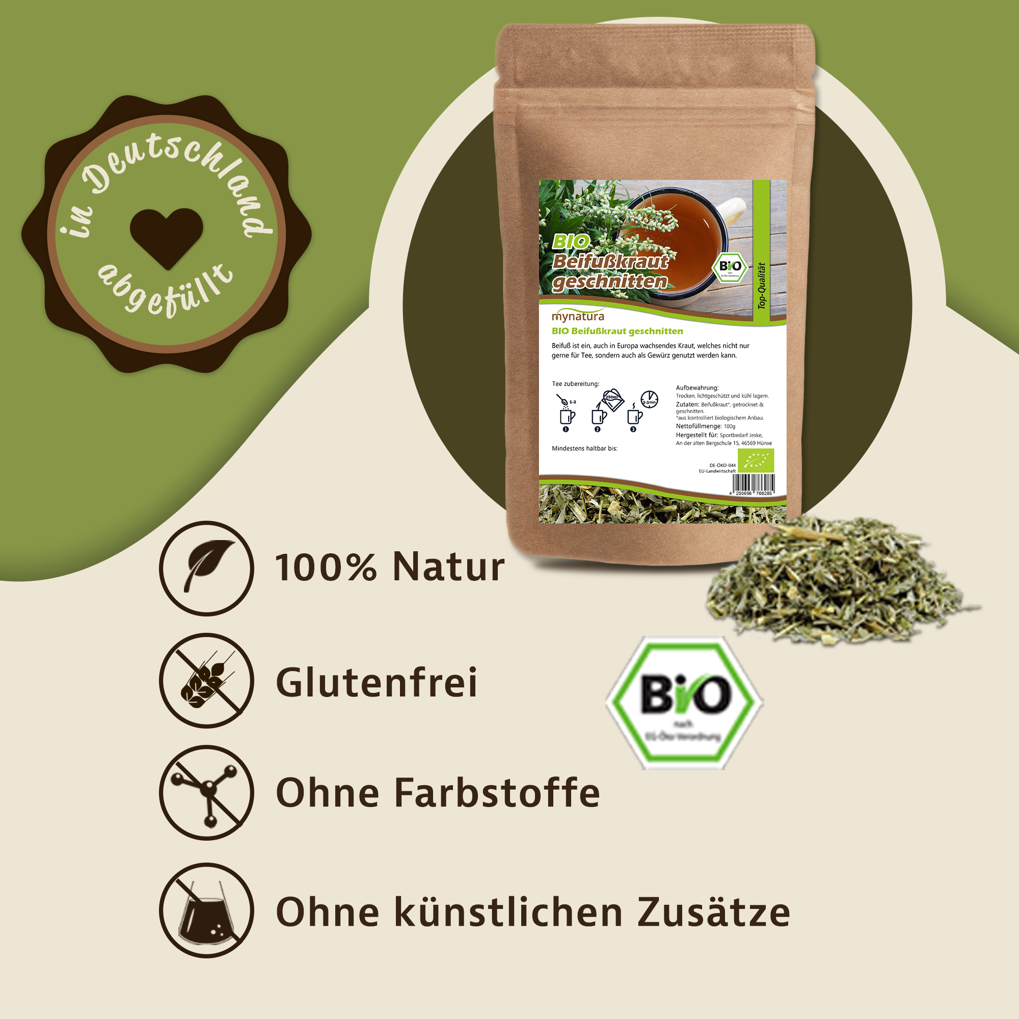 Beifußkraut kaufen – Aromatisches Gewürz für Geflügel & deftige Gerichte | Mynatura 250g Beifußkraut kaufen – Aromatisches Gewürz für Geflügel & deftige Gerichte | Mynatura 250g