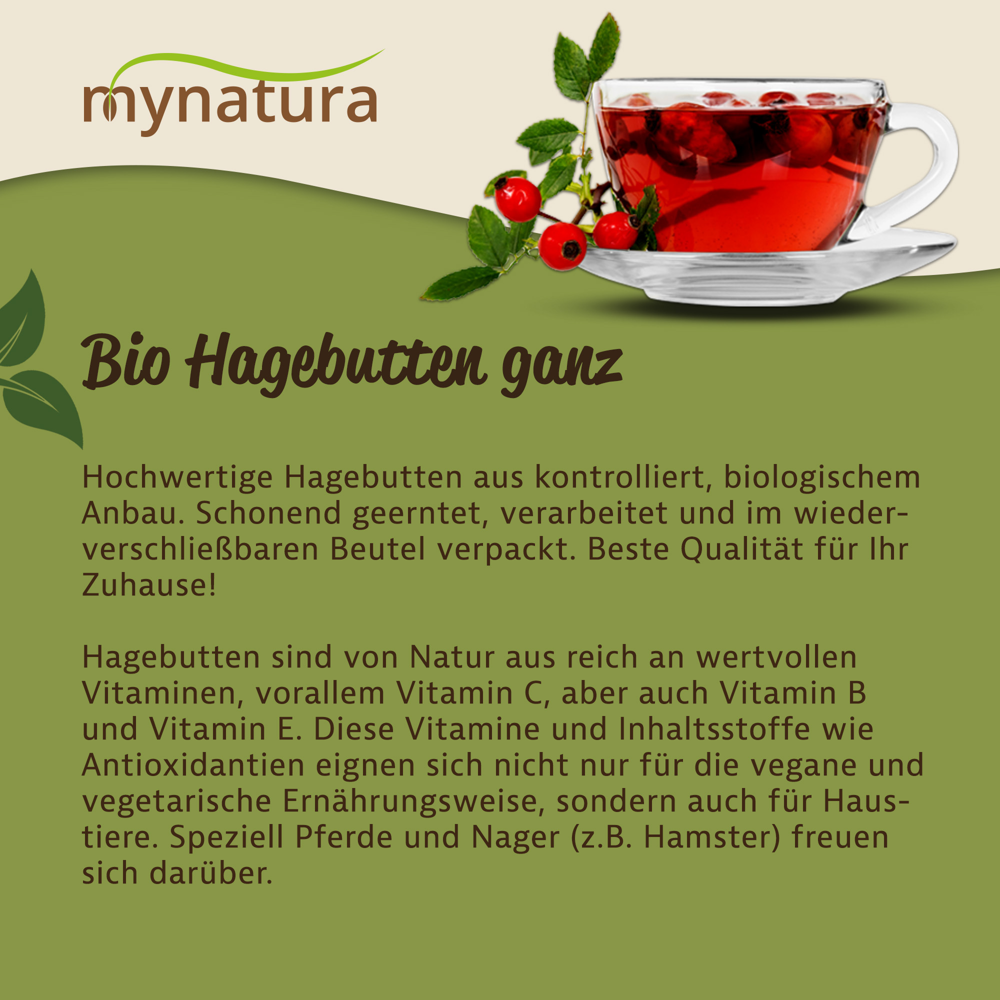 Mynatura Bio Hagebutten ganz getrocknet Mynatura Bio Hagebutten ganz getrocknet