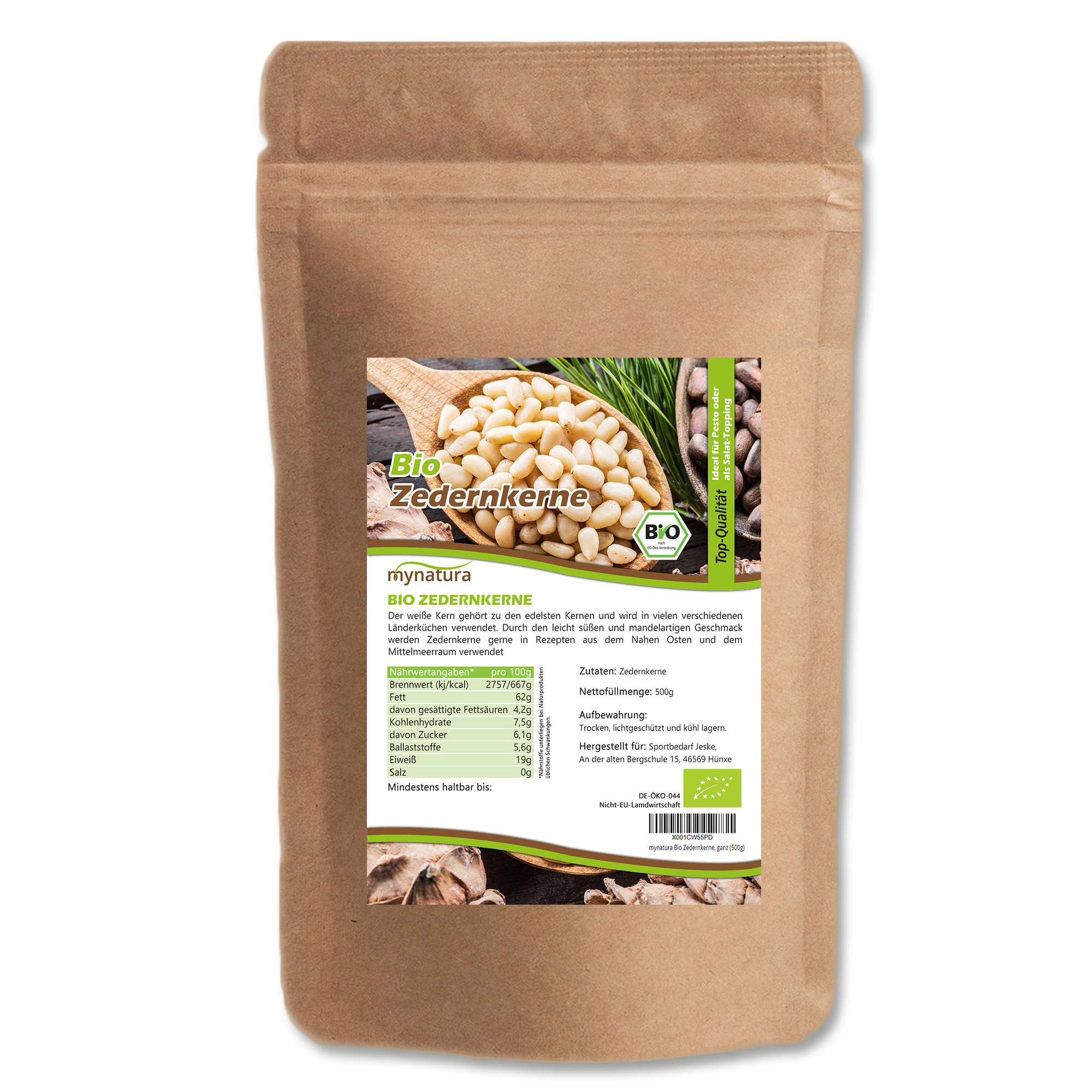 Mynatura Bio Zedernkerne, ganz 500g