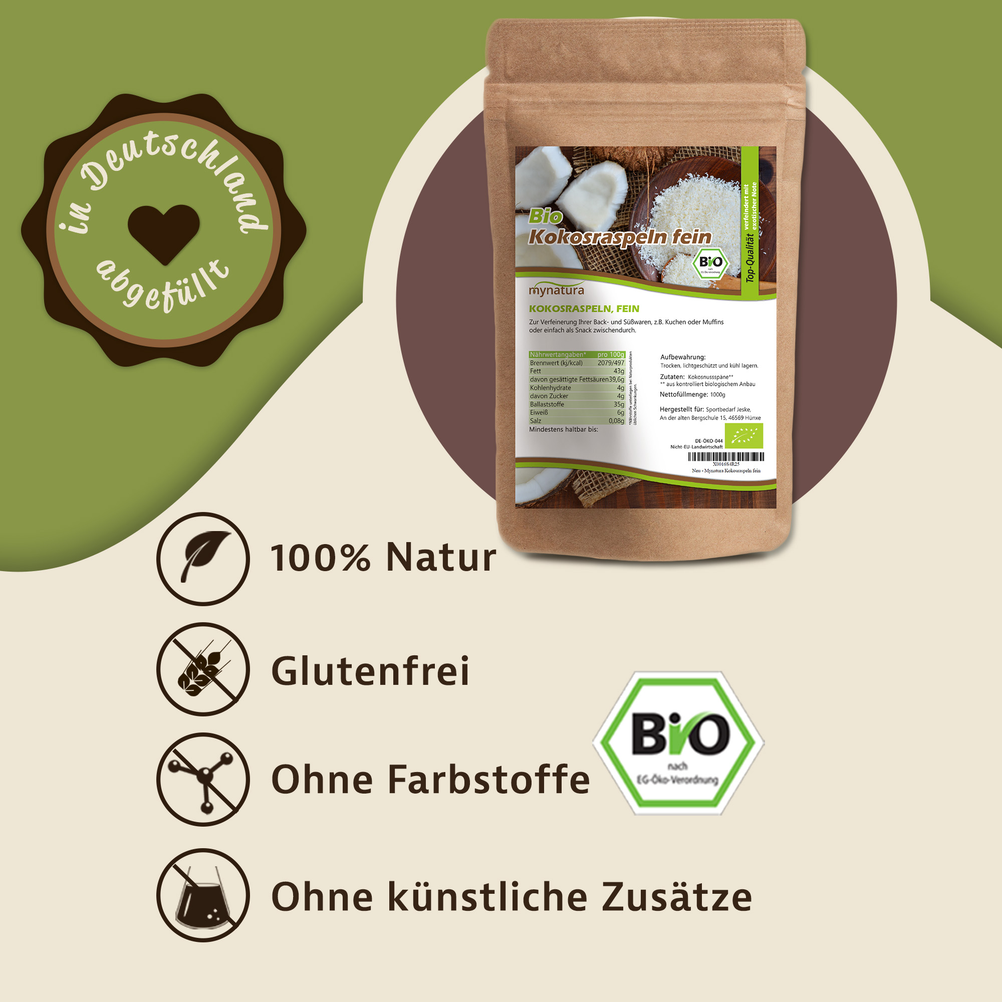 Kokosraspeln Bio – Vielseitige Zutat für Backen, Desserts & exotische Küche 1Kg Kokosraspeln Bio – Vielseitige Zutat für Backen, Desserts & exotische Küche 1Kg
