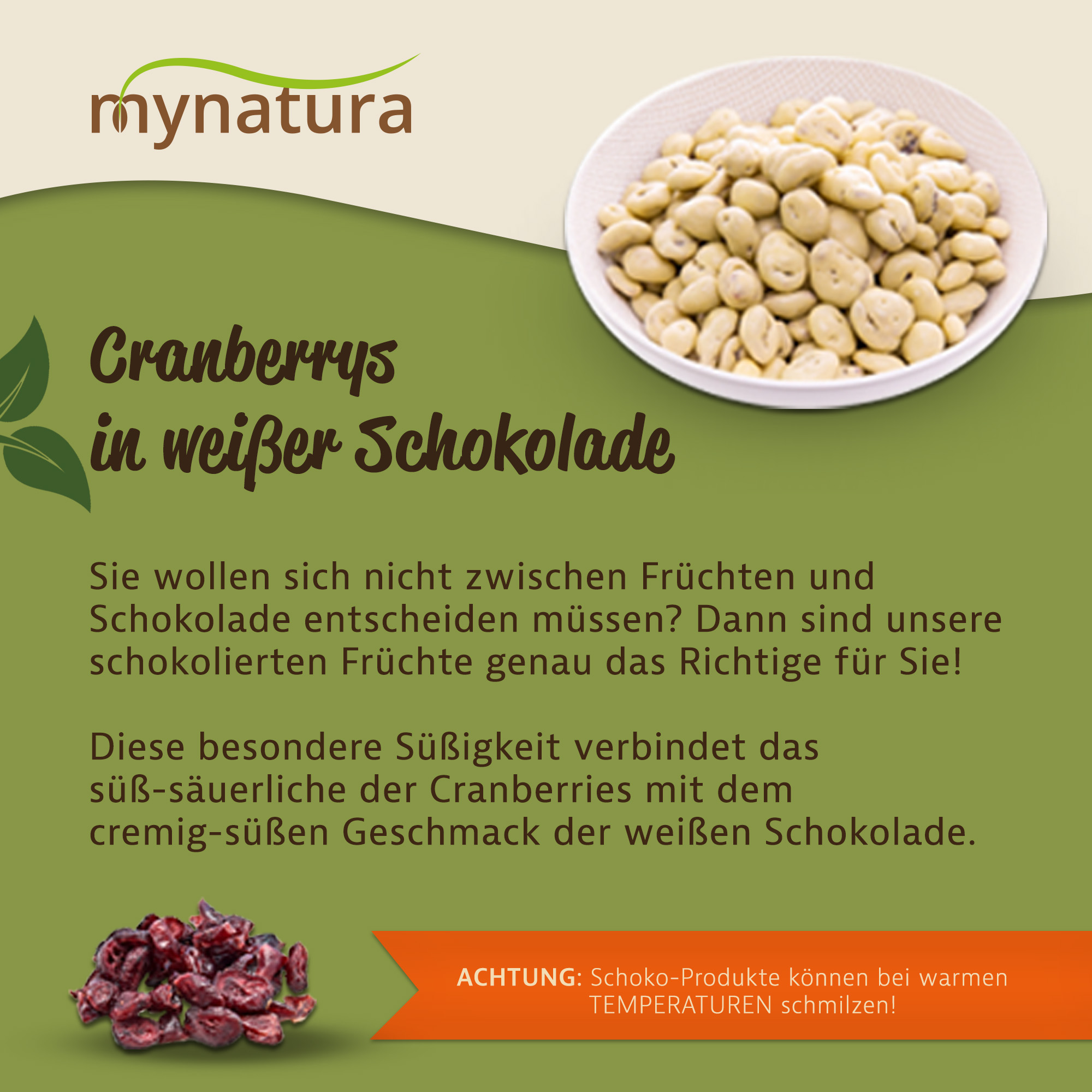 Bio Cranberries in weißer Schokolade – fruchtig-zarter Schoko-Snack mit natürlicher Süße Bio Cranberries in weißer Schokolade – fruchtig-zarter Schoko-Snack mit natürlicher Süße