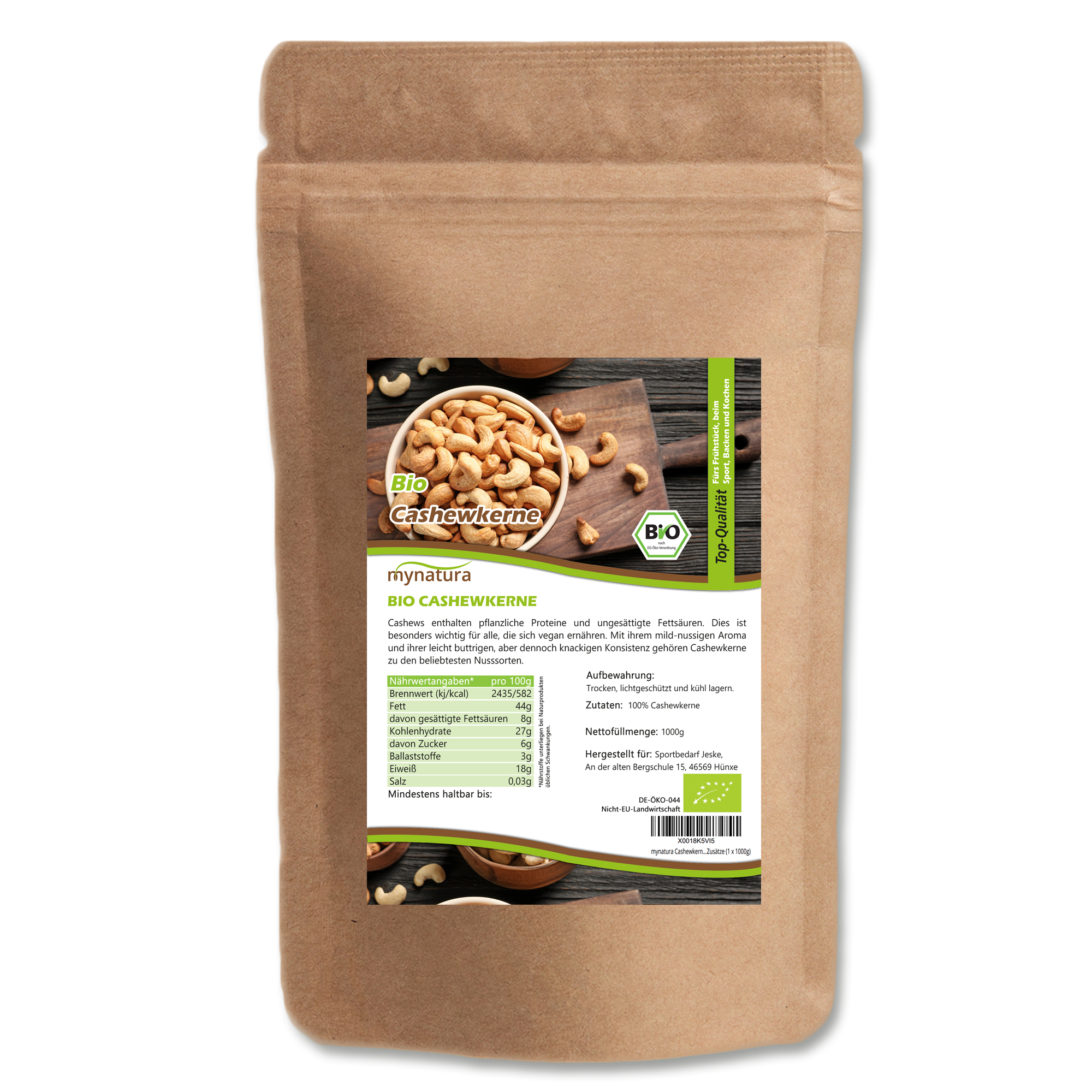 Bio Cashewkerne – Mild & Vielseitig | Mynatura Qualität aus kontrolliertem Anbau 1Kg Bio Cashewkerne – Mild & Vielseitig | Mynatura Qualität aus kontrolliertem Anbau 1Kg