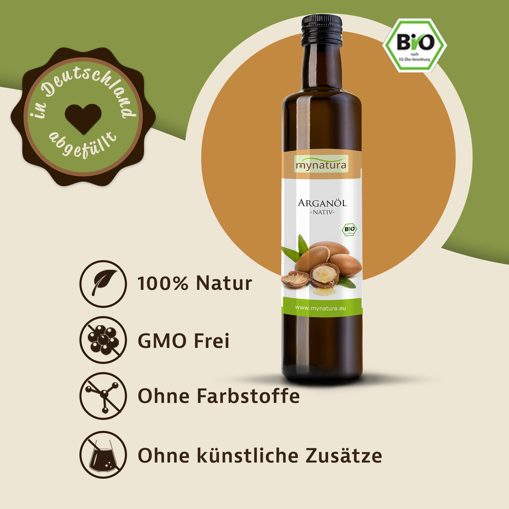Arganöl in höchster Qualität – Vielseitig für Küche & Kosmetik | Mynatura 0,25L Arganöl in höchster Qualität – Vielseitig für Küche & Kosmetik | Mynatura 0,25L