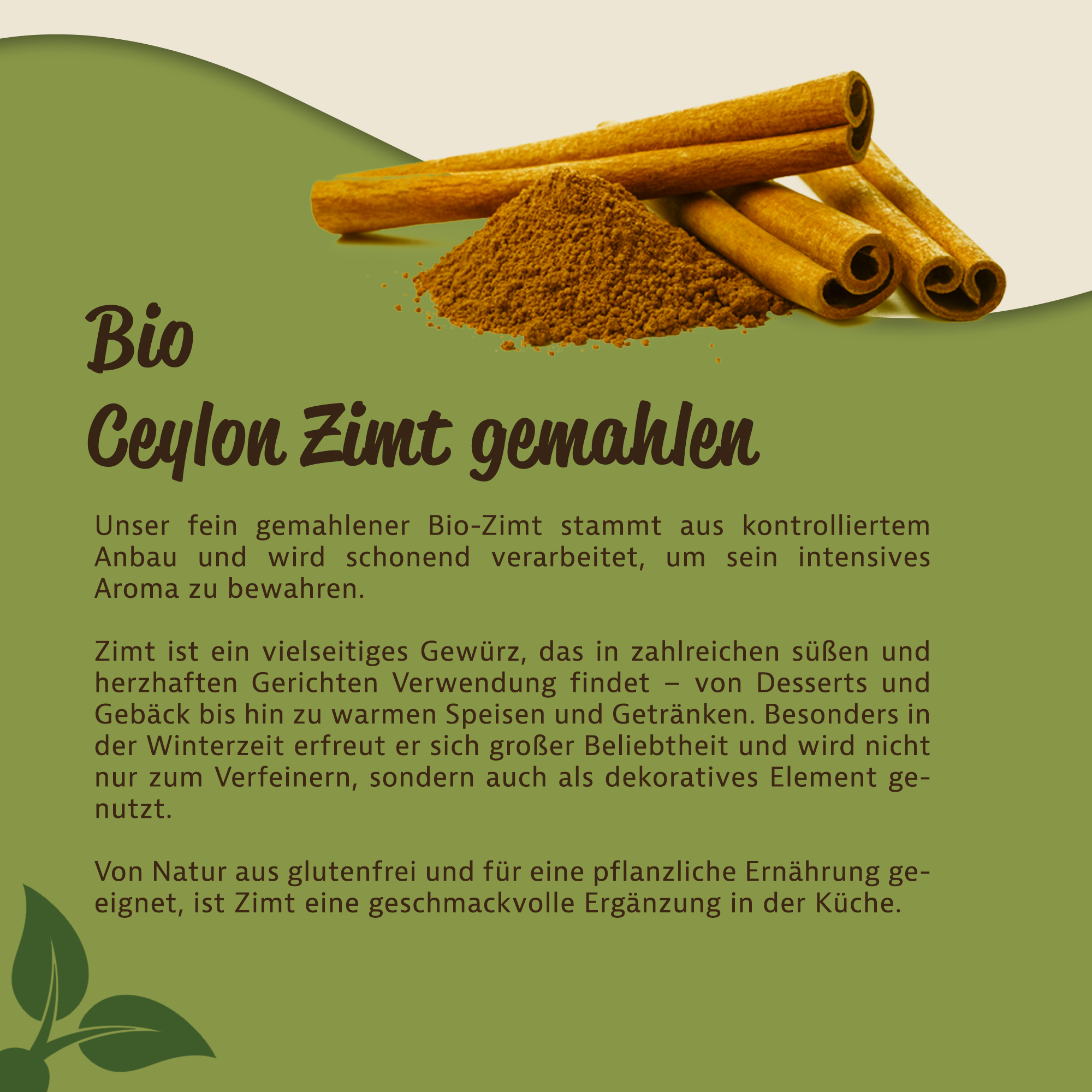 Mynatura Bio Ceylon Zimt gemahlen 300g