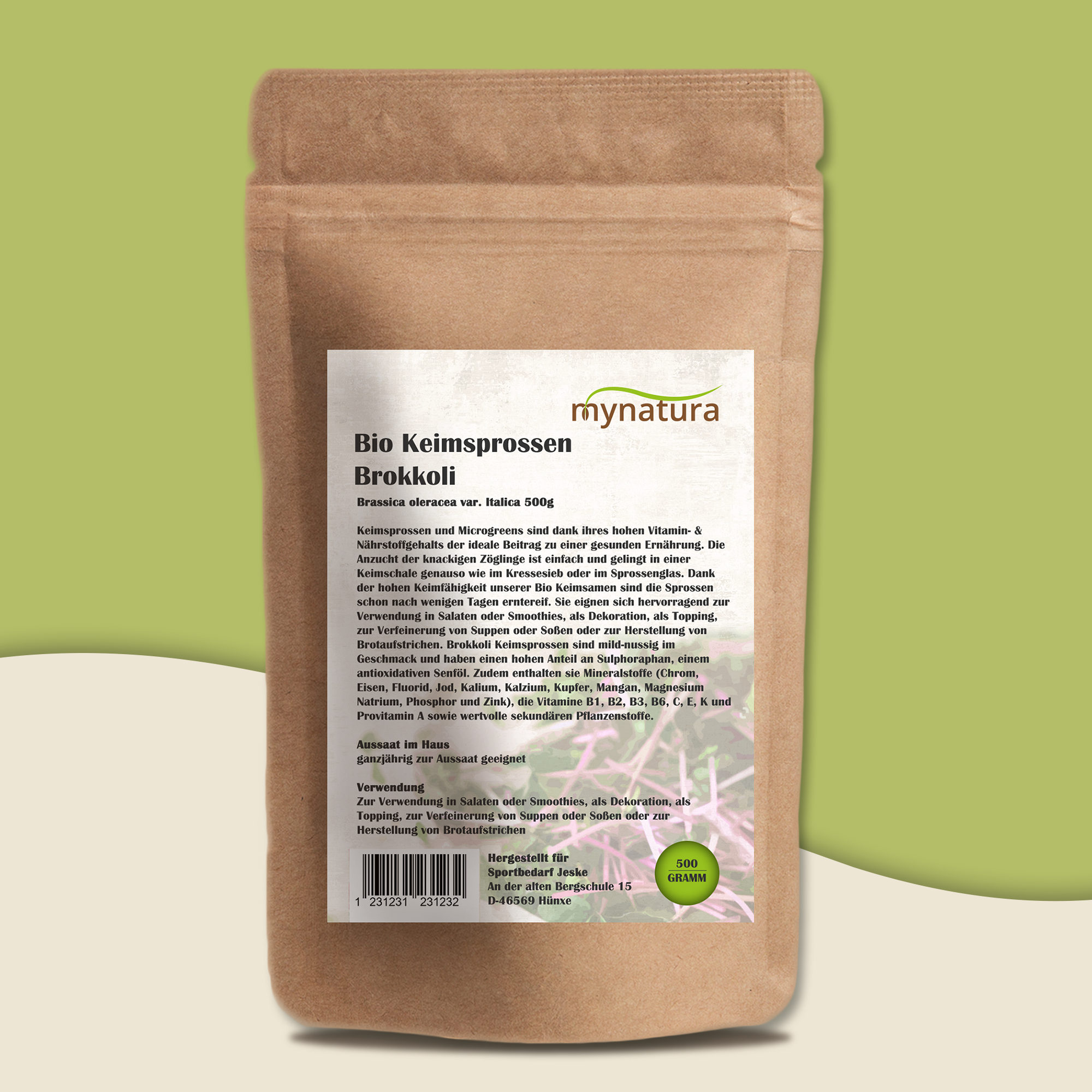 Mynatura Bio Keimsprossen Brokkoli Gemüse (500g) Mynatura Bio Keimsprossen Brokkoli Gemüse (500g)