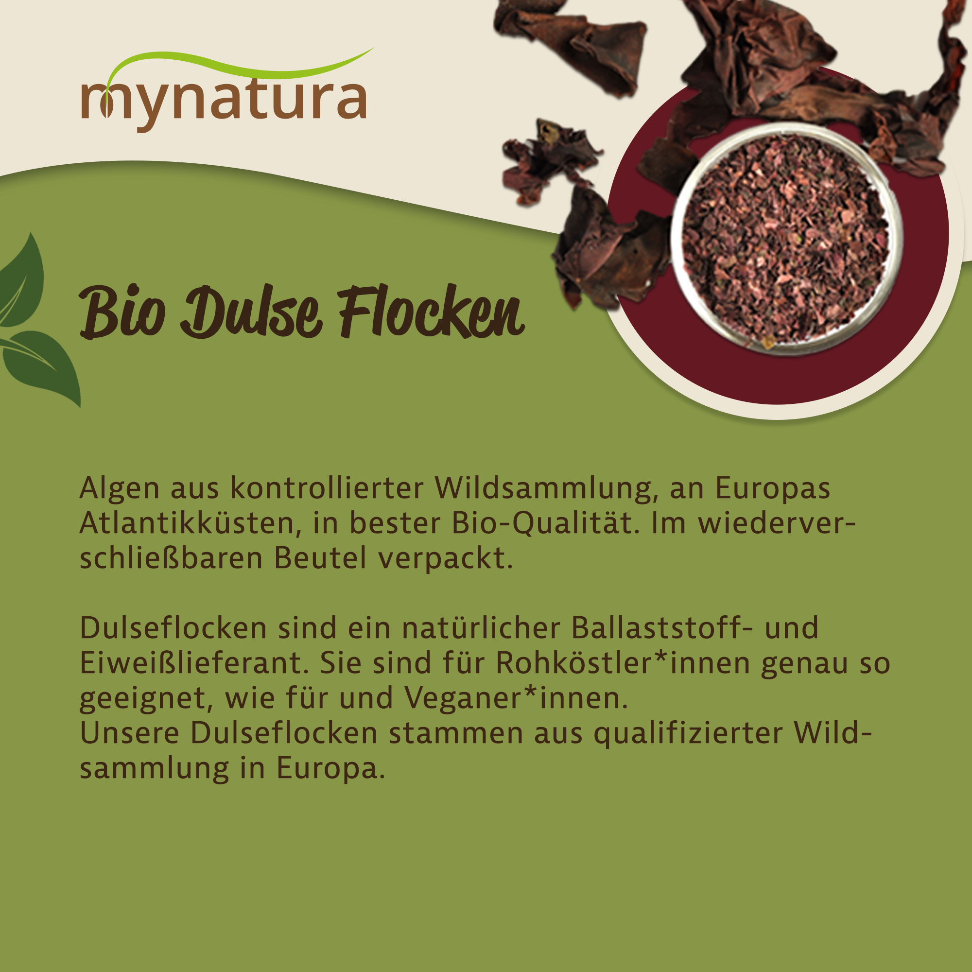 Dulseflocken – natürliche Atlantik-Rotalge als vielseitiges Würzmittel und geschmackvolle Zutat 0,1Kg
