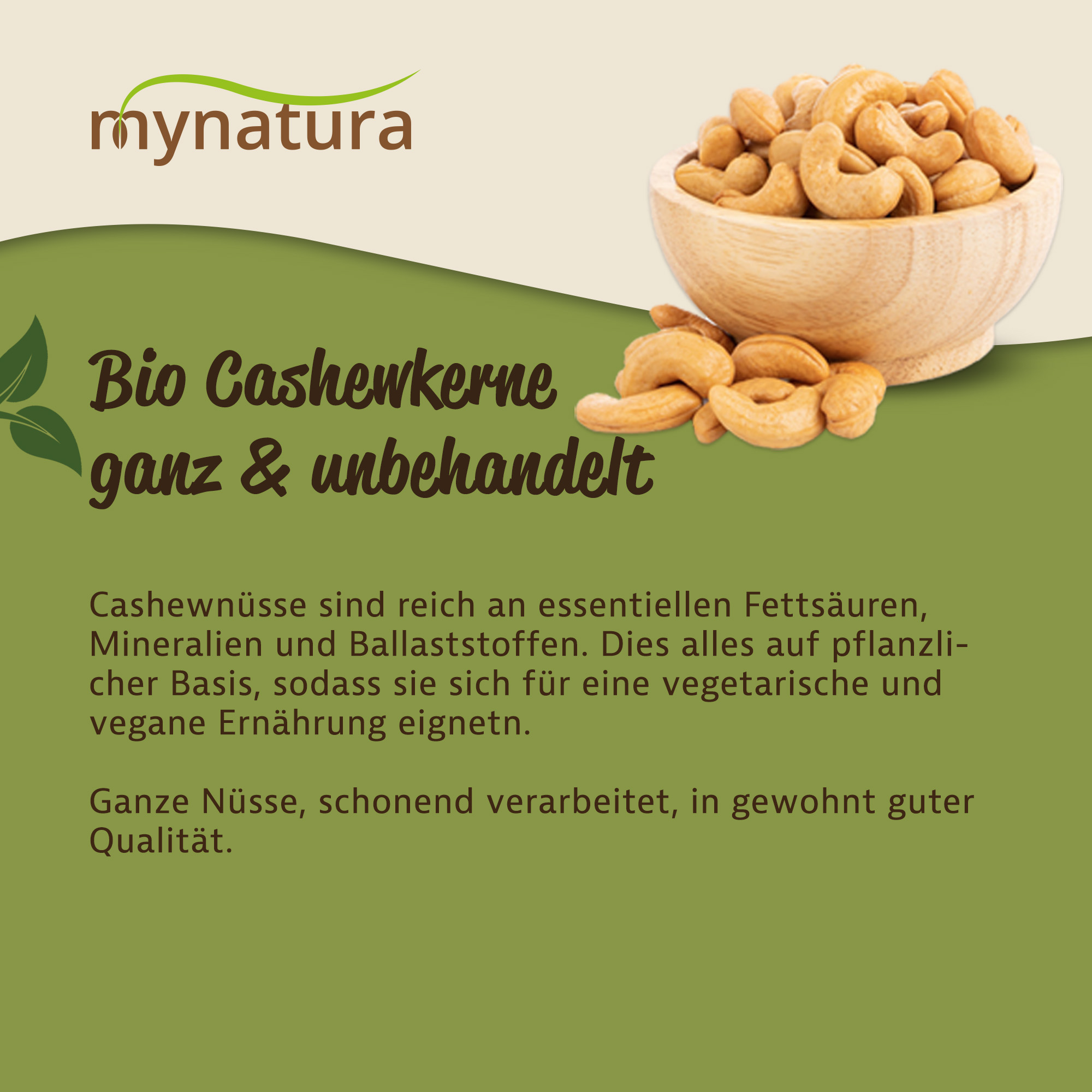 Bio Cashewkerne – Mild & Vielseitig | Mynatura Qualität aus kontrolliertem Anbau 1Kg Bio Cashewkerne – Mild & Vielseitig | Mynatura Qualität aus kontrolliertem Anbau 1Kg
