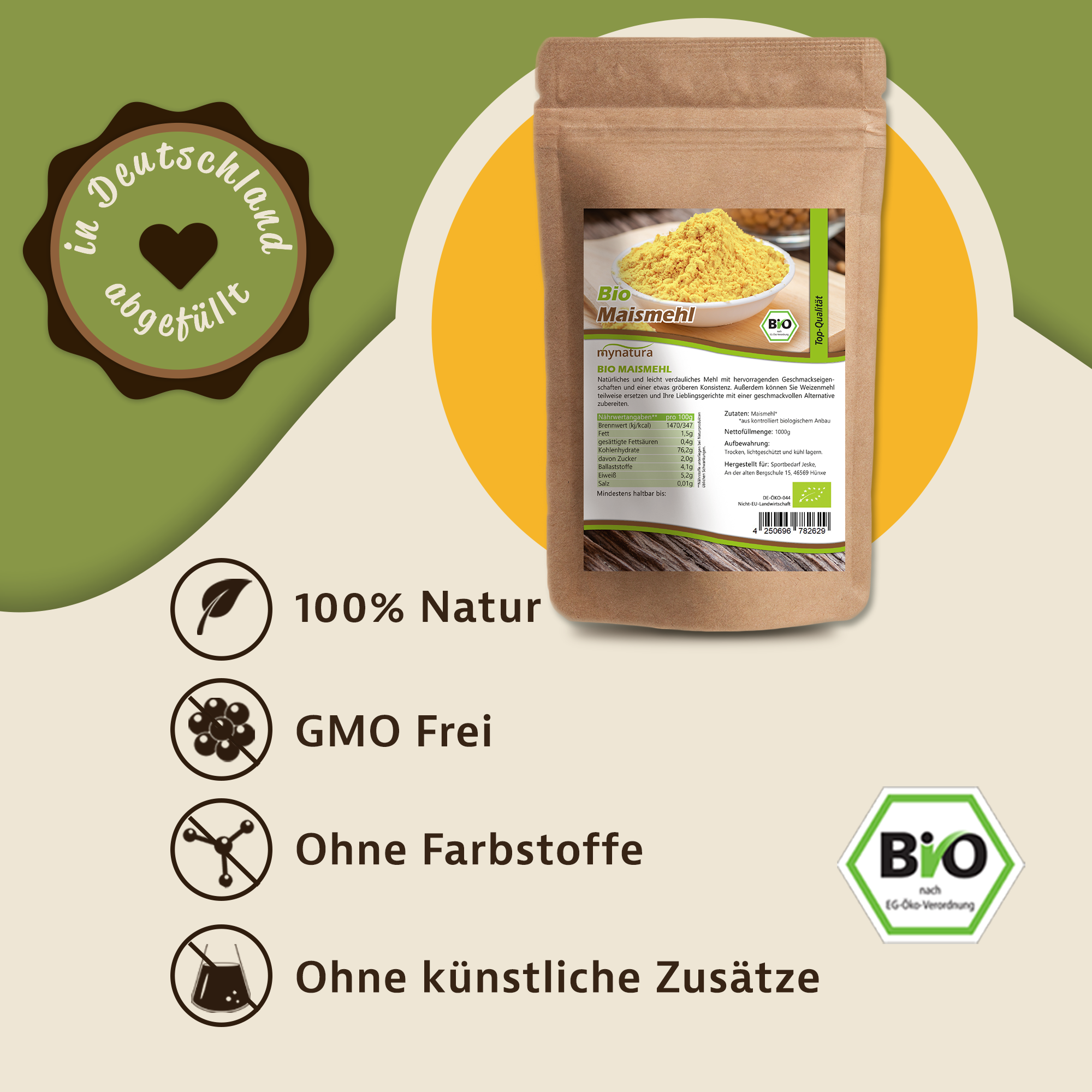 Mynatura Bio Maismehl 1Kg