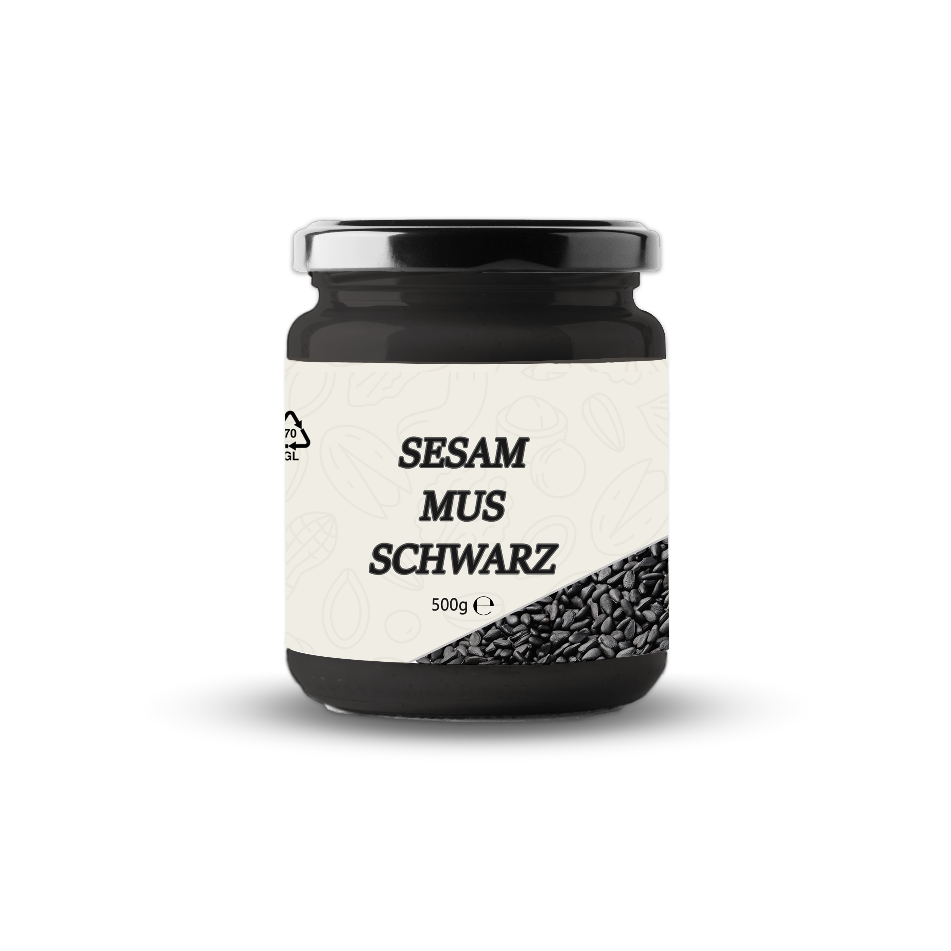 Schwarzes Sesammus kaufen – Aromatische Paste aus gerösteten schwarzen Sesamsamen | Mynatura 0,5Kg Schwarzes Sesammus kaufen – Aromatische Paste aus gerösteten schwarzen Sesamsamen | Mynatura 0,5Kg