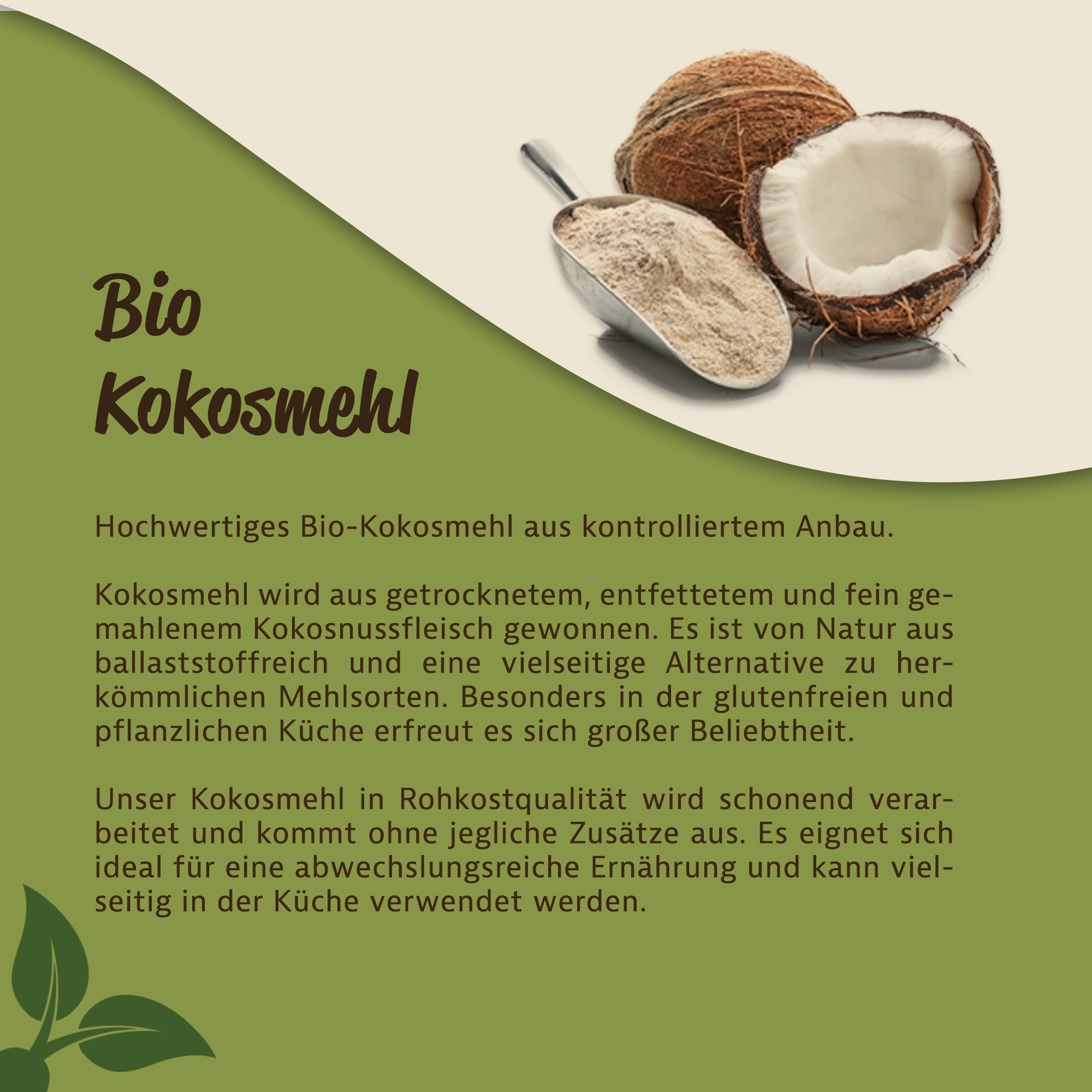 Mynatura Bio Kokosmehl 1000g entölt Mynatura Bio Kokosmehl 1000g entölt