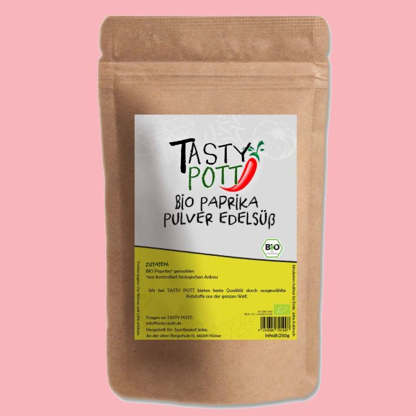Tasty Pott Bio Paprika Pulver edelsüß - Nachfüllbeutel 250g