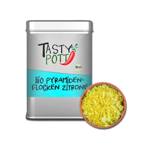 Tasty Pott Bio Pyramidenflocken - Zitrone - 85g Dose