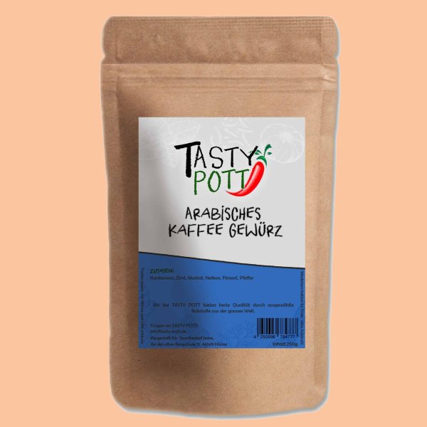 Tasty Pott Arabische Kaffee Würze Gewürzmischung 250g Nachfüllbeutel