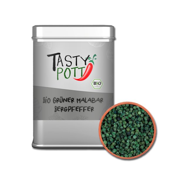 Tasty Pott Bio Grüner Malabar Bergpfeffer 50g