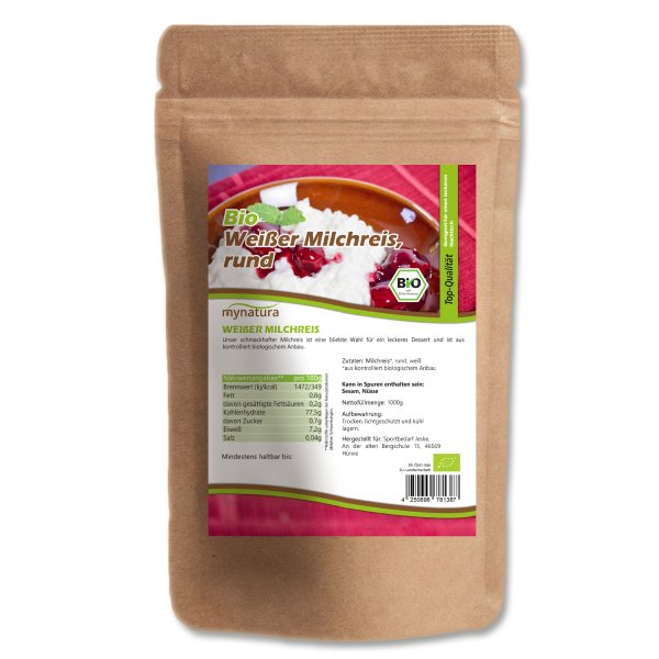 Mynatura Bio Milchreis - rund - 1Kg