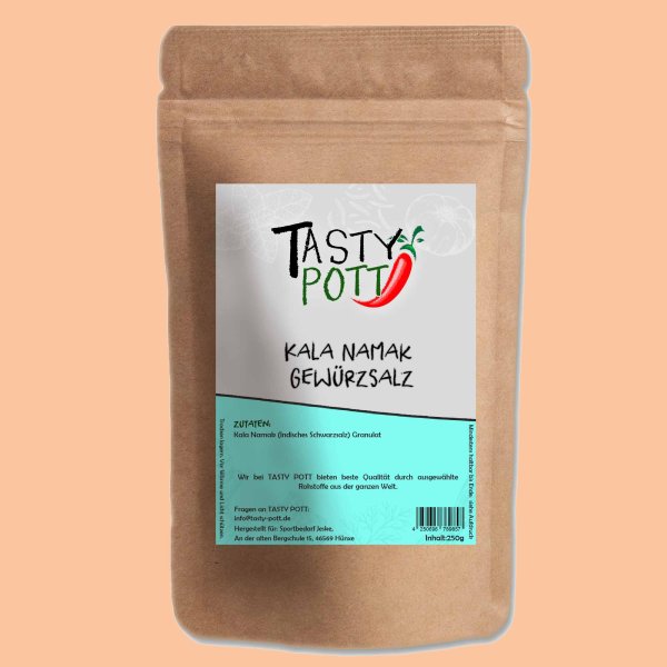 Tasty Pott Kala Namak Salz Nachfüllbeutel 250g